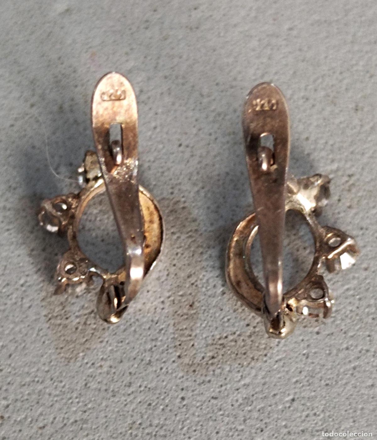 Joyeria: Pendientes de plata de ley, con circonitas, cierre de pala catal&aacute;n. - Foto 5