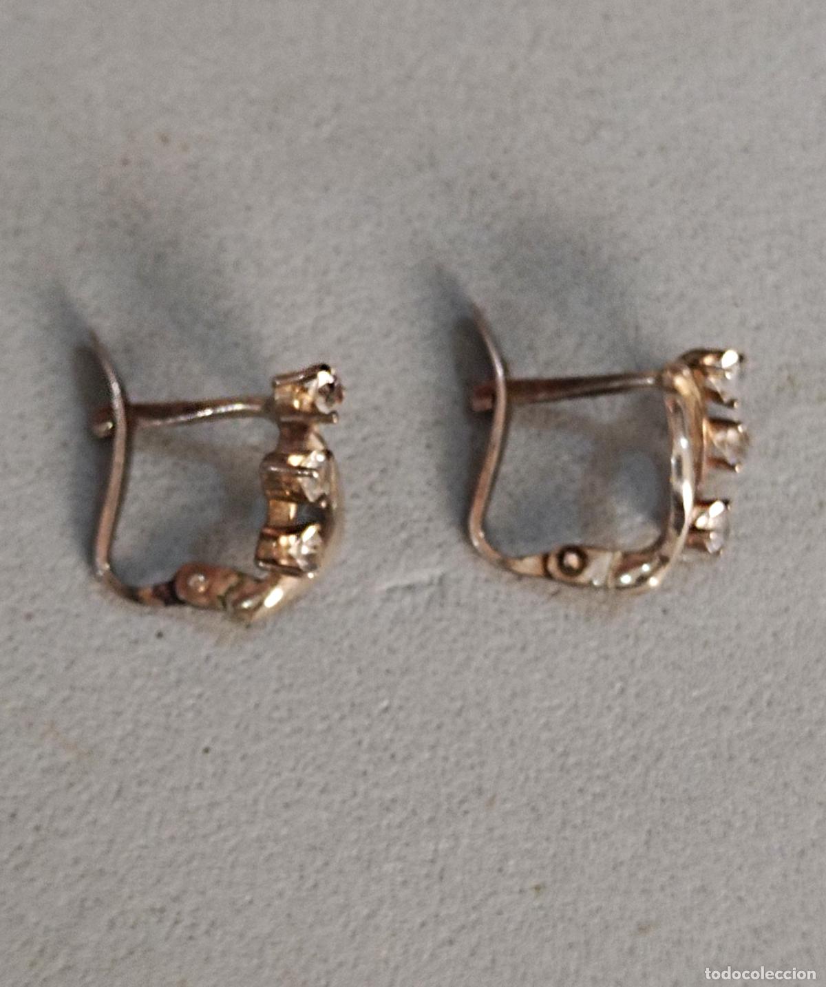 Joyeria: Pendientes de plata de ley, con circonitas, cierre de pala catal&aacute;n. - Foto 6