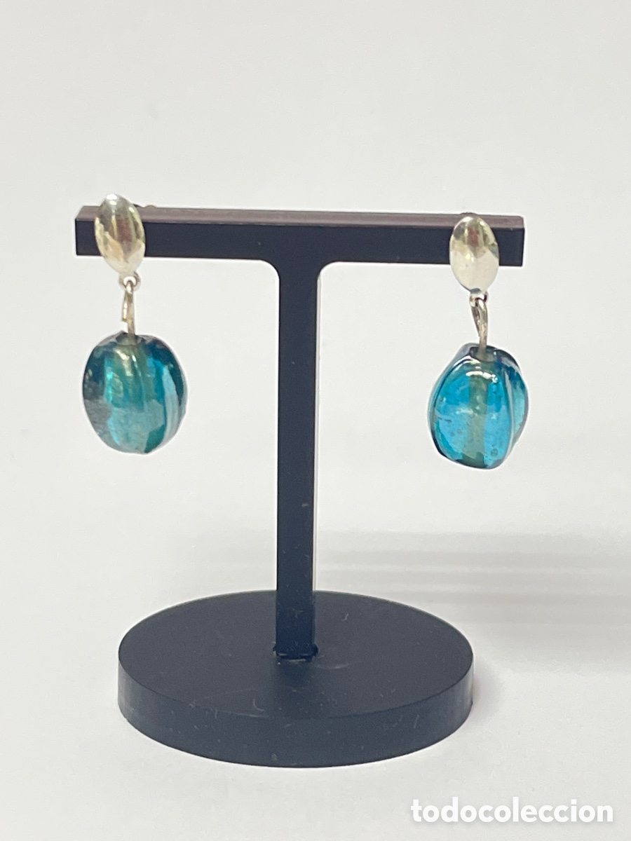 Joyeria: Pendientes de plata y cristal murano P427 - Foto 2