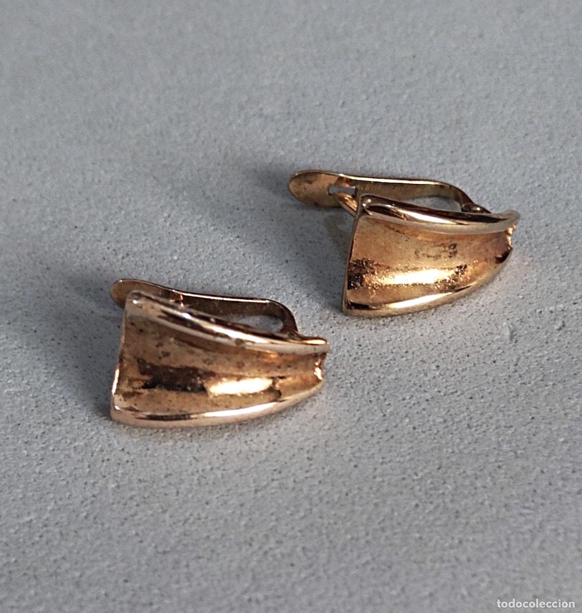 Joyeria: Pendientes de plata de ley, ba&ntilde;o de oro, cierre de pala catal&aacute;n. - Foto 4