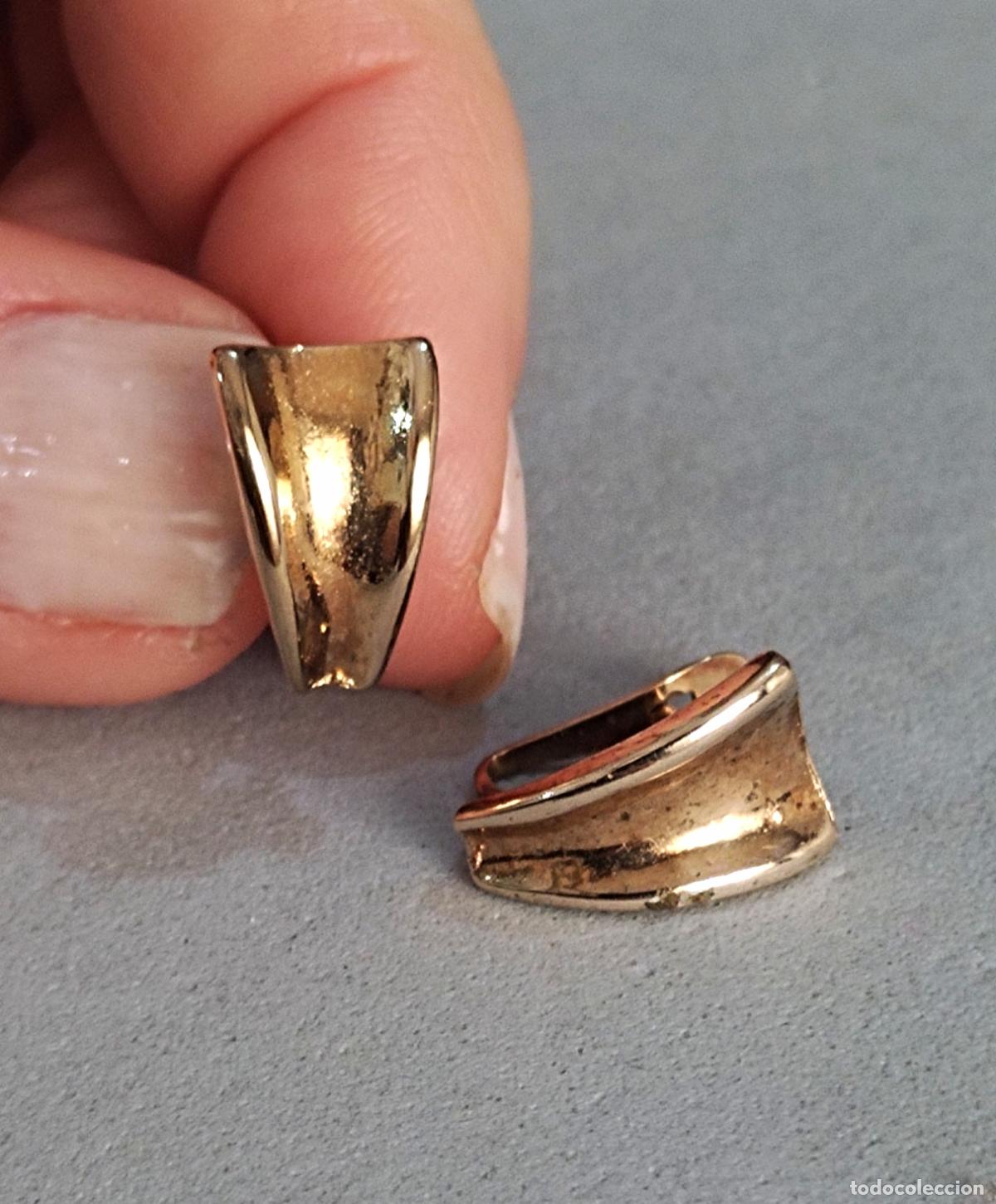 Joyeria: Pendientes de plata de ley, ba&ntilde;o de oro, cierre de pala catal&aacute;n. - Foto 1