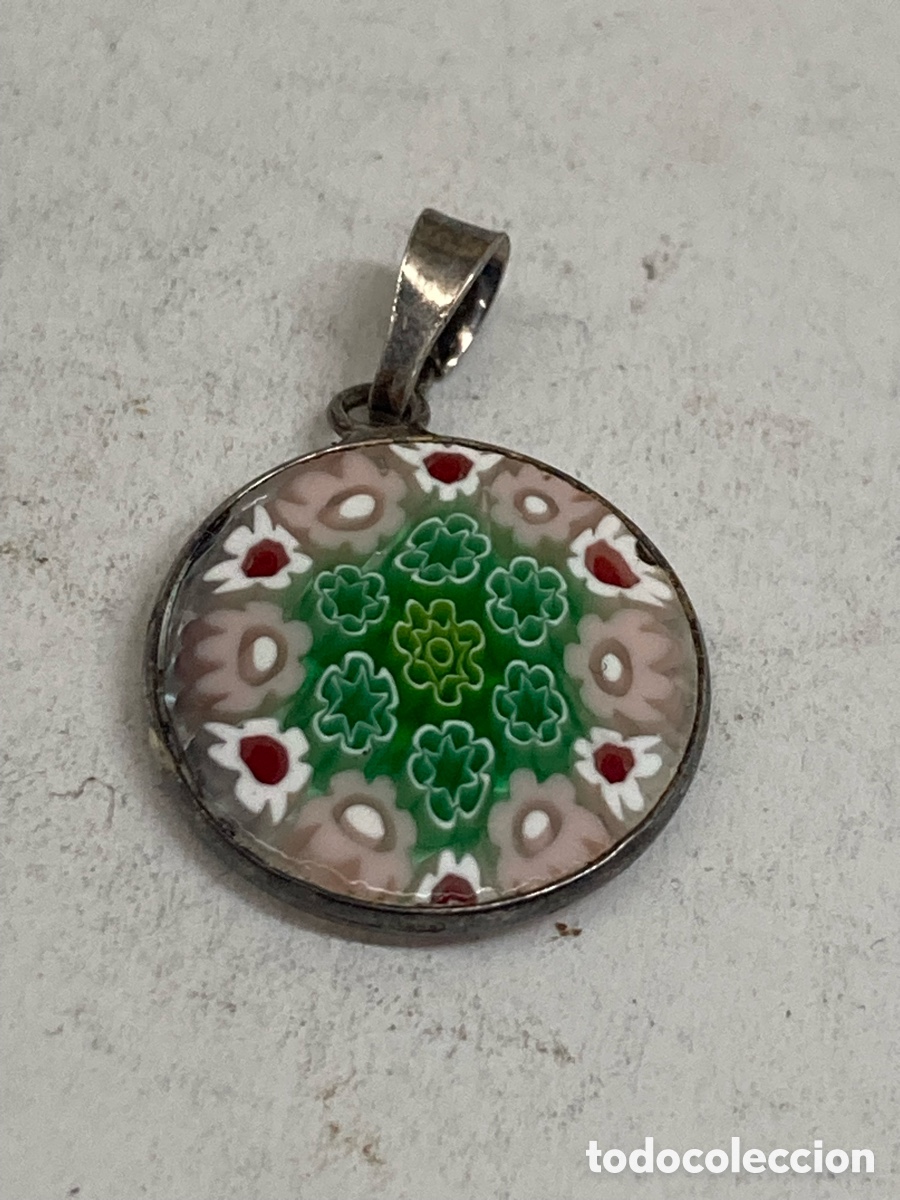 Joyeria: Colgante de plata y cristal murano C553 - Foto 1