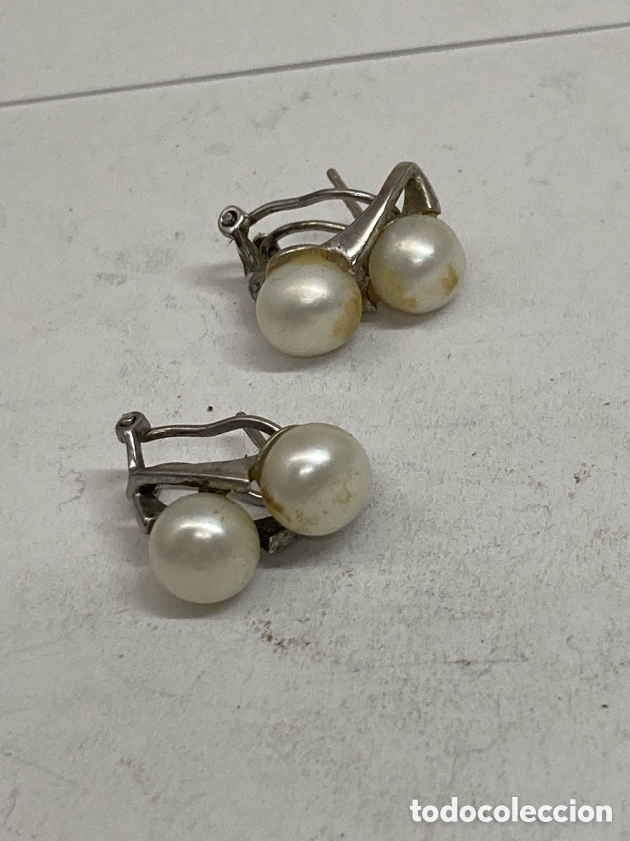 Joyeria: Pendientes de plata y perlas /P432 - Foto 1