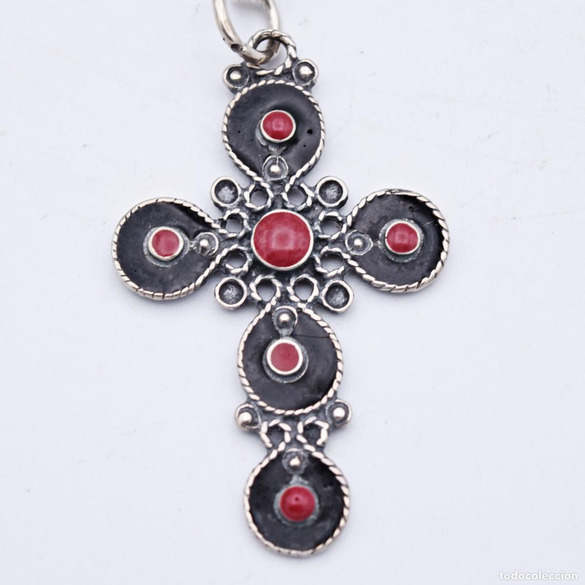 Joyeria: Colgante con cadena con forma de cruz - Plata - Foto 7