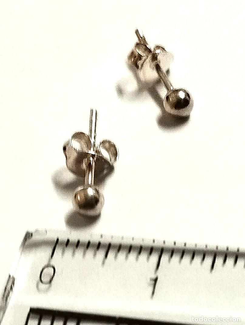 Joyeria: Pendientes de mini bolita, Plata Ley - Foto 2