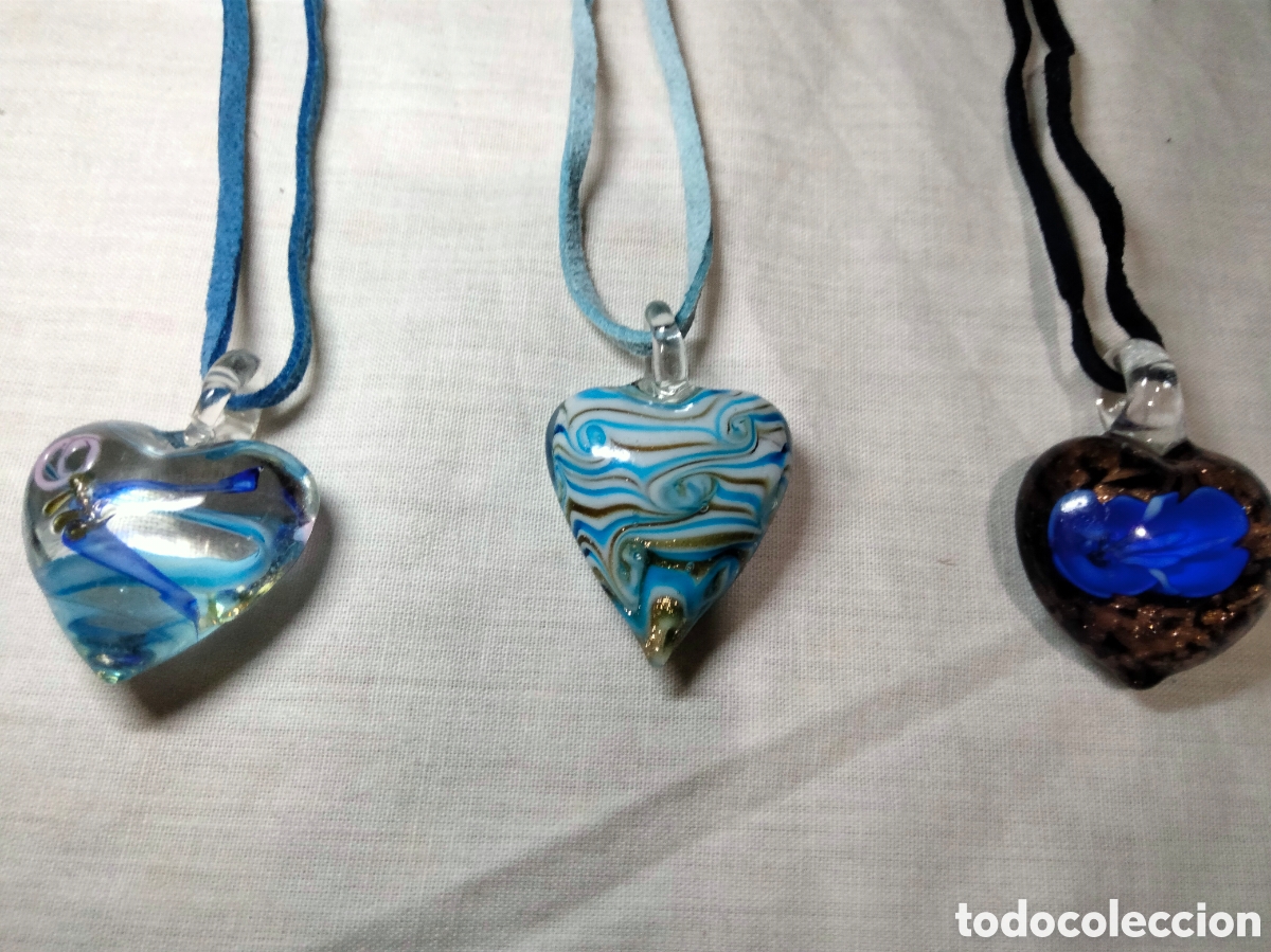 Joyeria: Lote de 8 colgantes cristal murano - Foto 3