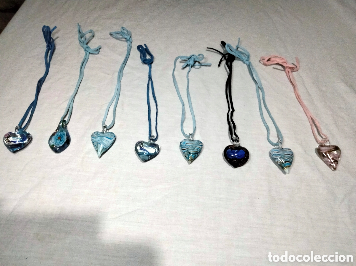 Joyeria: Lote de 8 colgantes cristal murano - Foto 1