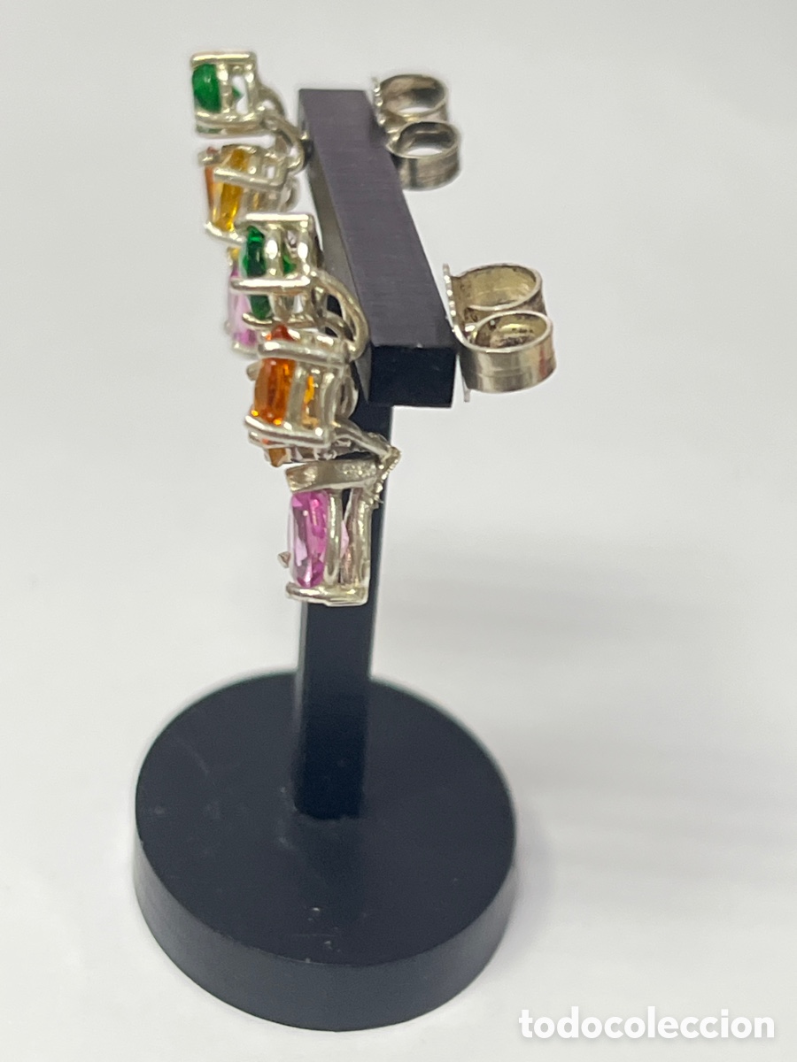 Joyeria: Pendientes de plata y piedras finas /P426 - Foto 2