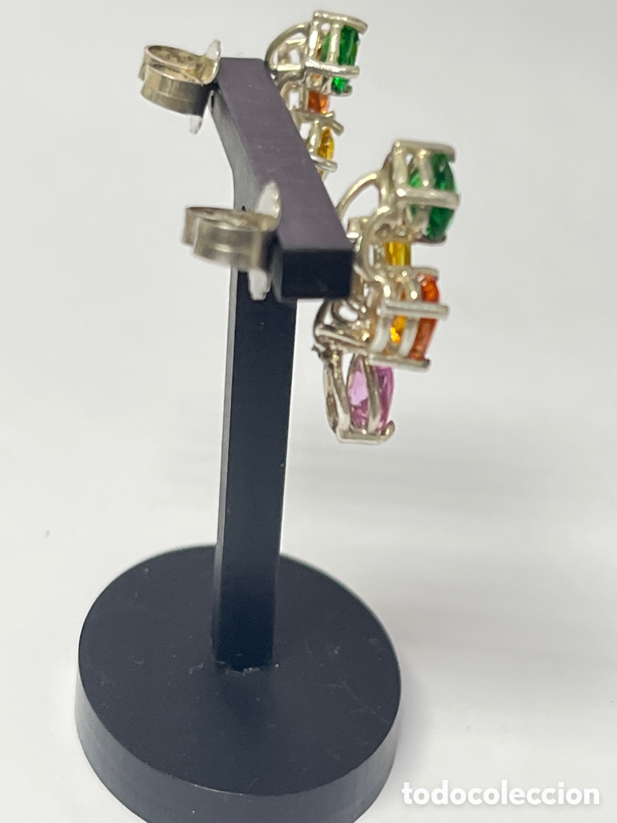 Joyeria: Pendientes de plata y piedras finas /P426 - Foto 3