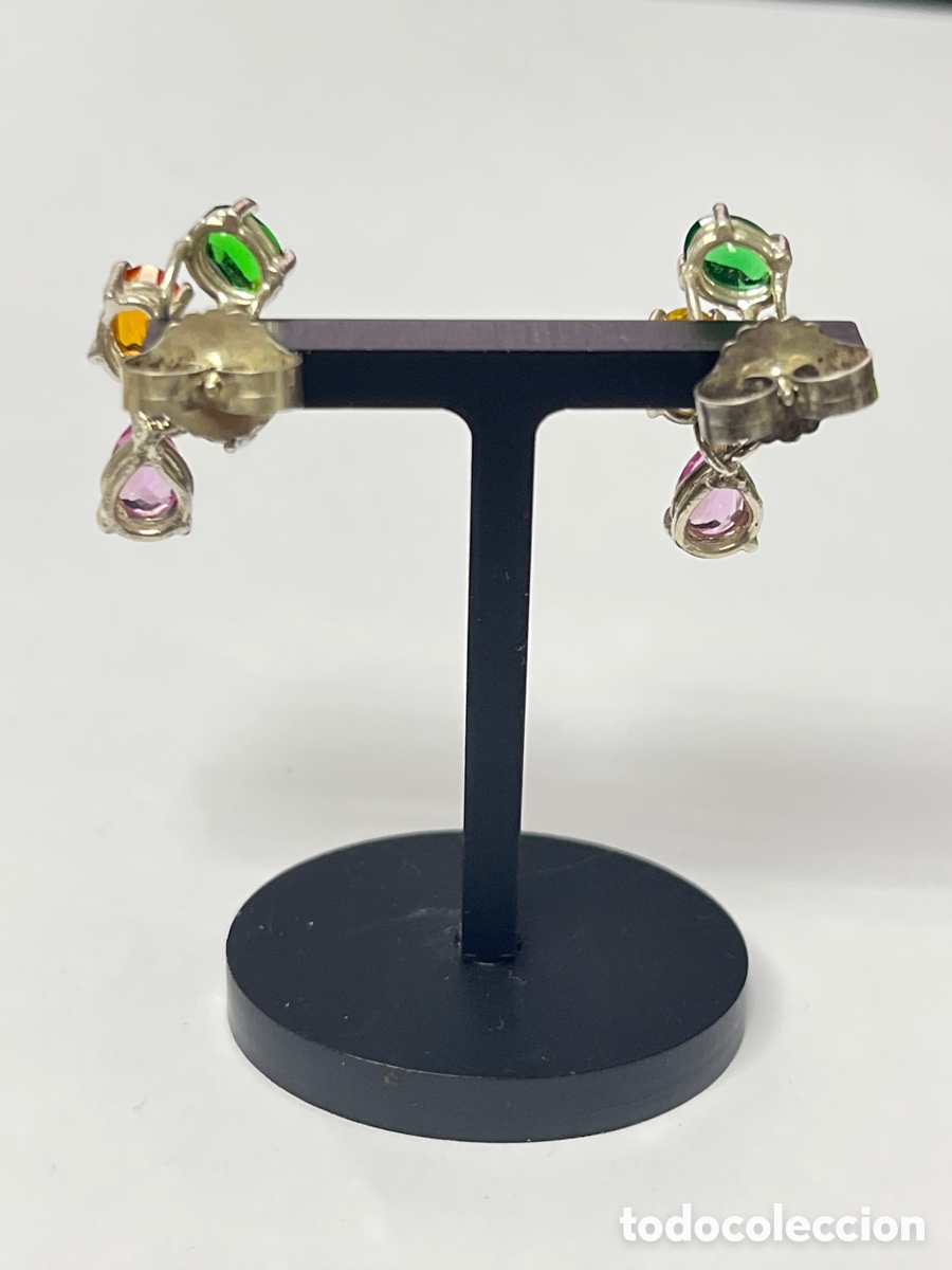 Joyeria: Pendientes de plata y piedras finas /P426 - Foto 4