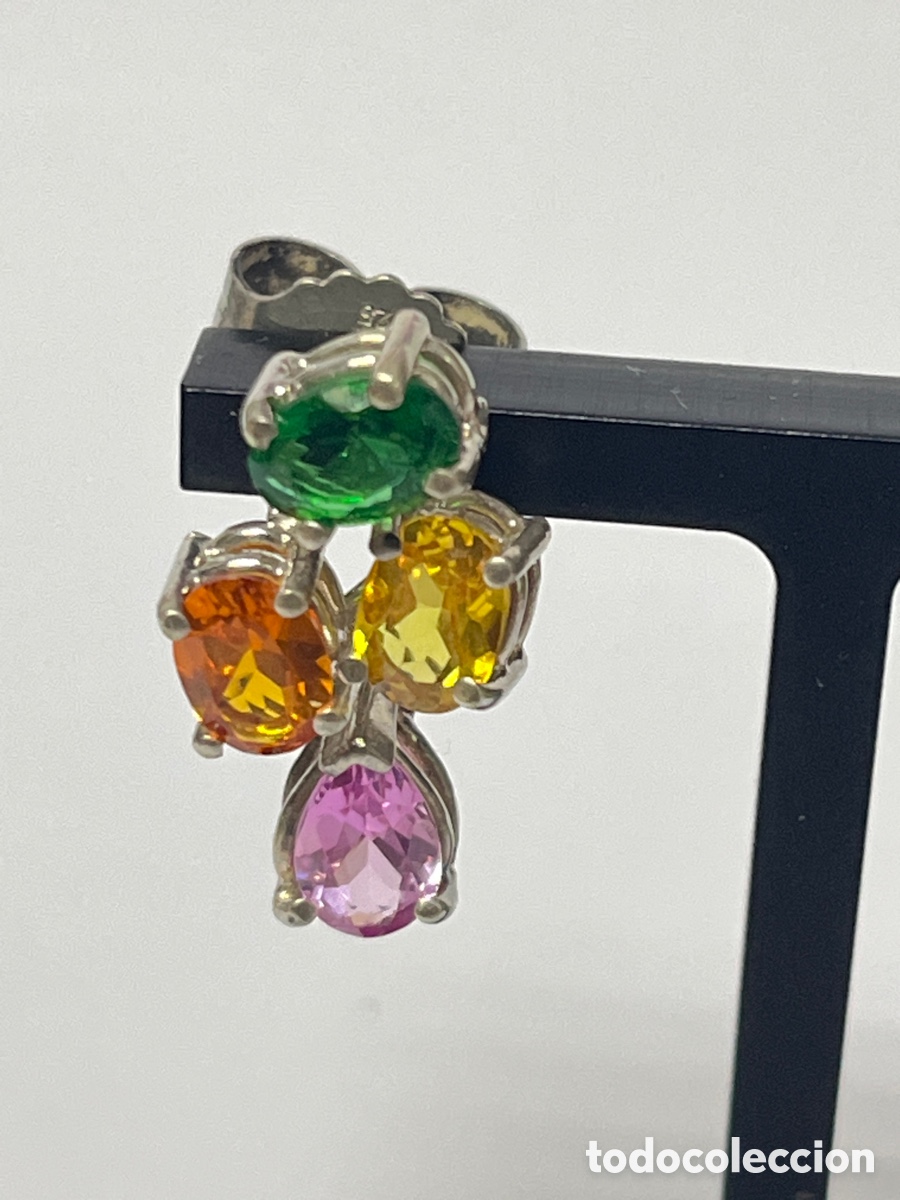 Joyeria: Pendientes de plata y piedras finas /P426 - Foto 6