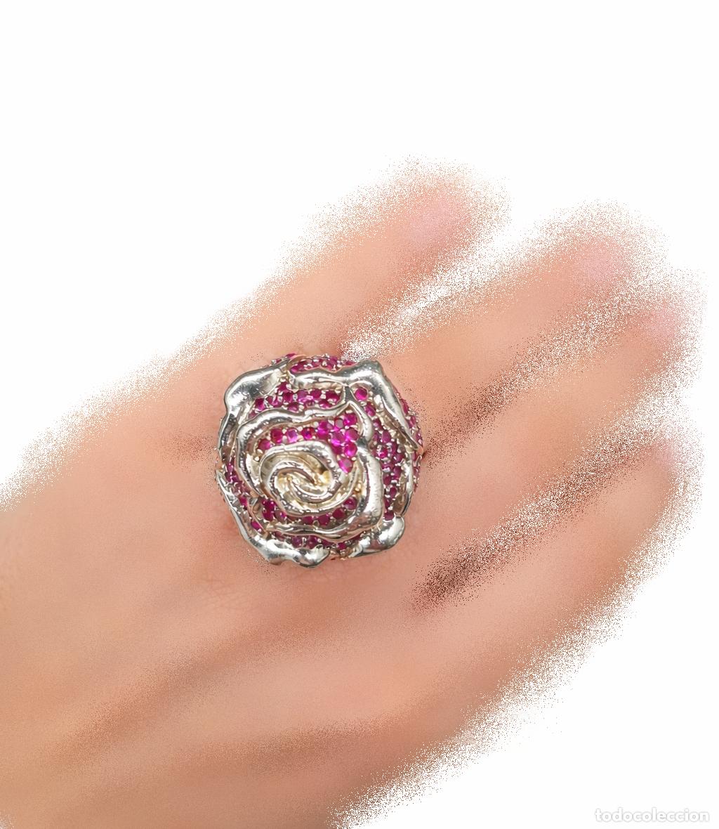 Joyeria: Anillo flor de plata de ley - Foto 1