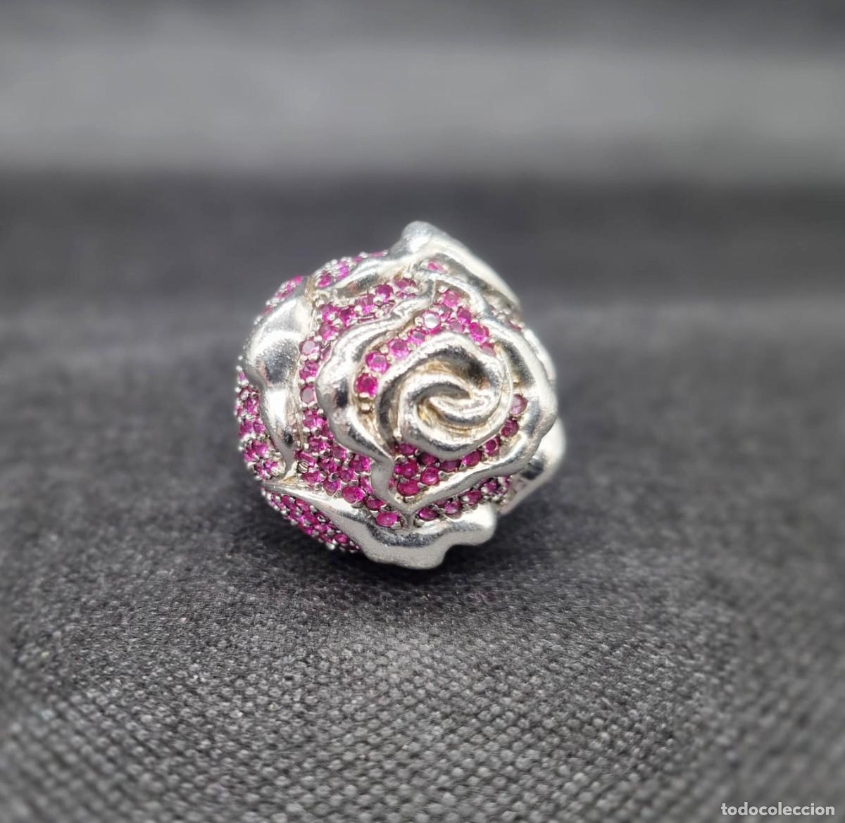 Joyeria: Anillo flor de plata de ley - Foto 2