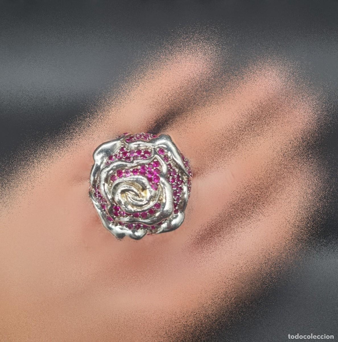 Joyeria: Anillo flor de plata de ley - Foto 3