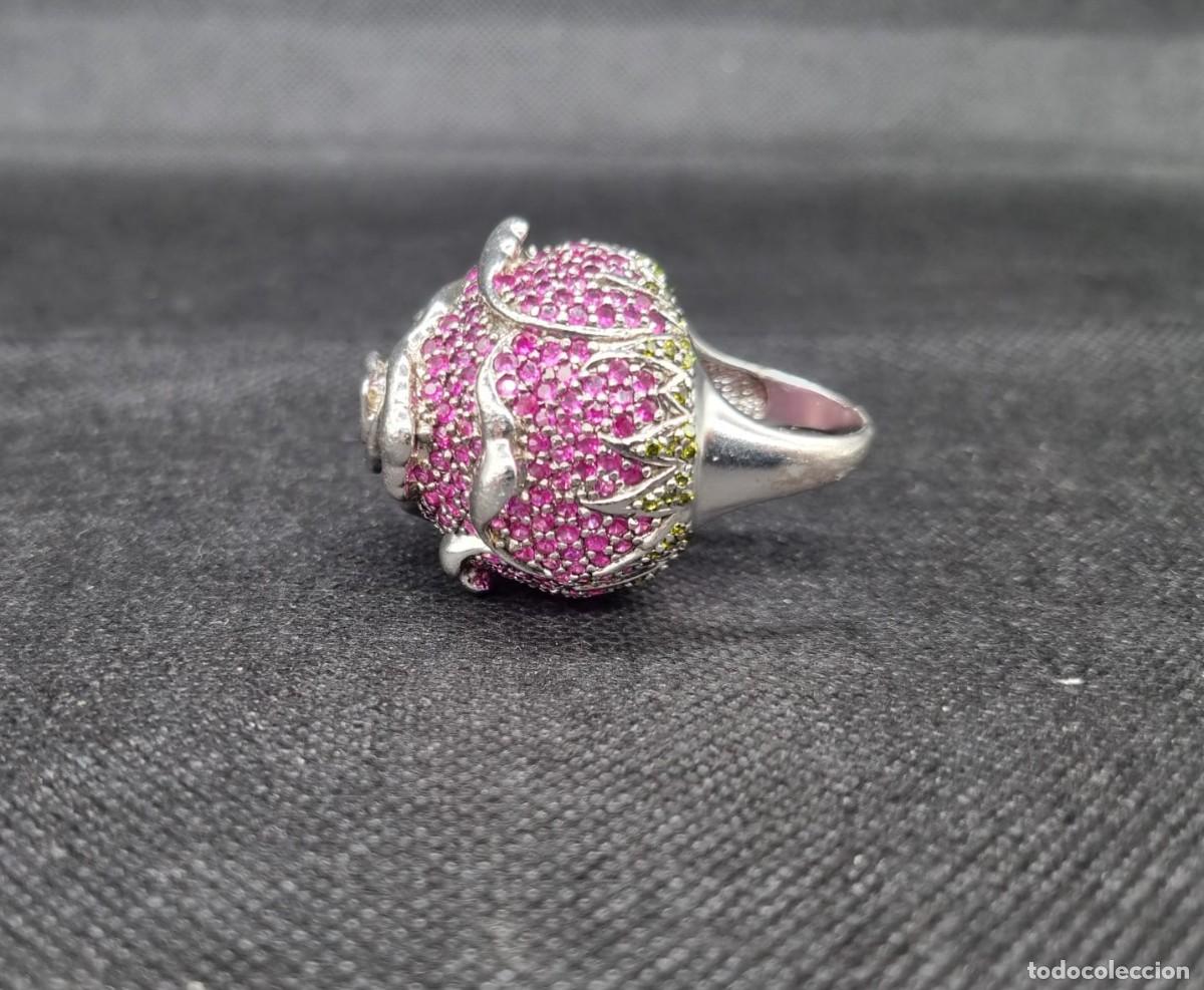 Joyeria: Anillo flor de plata de ley - Foto 5