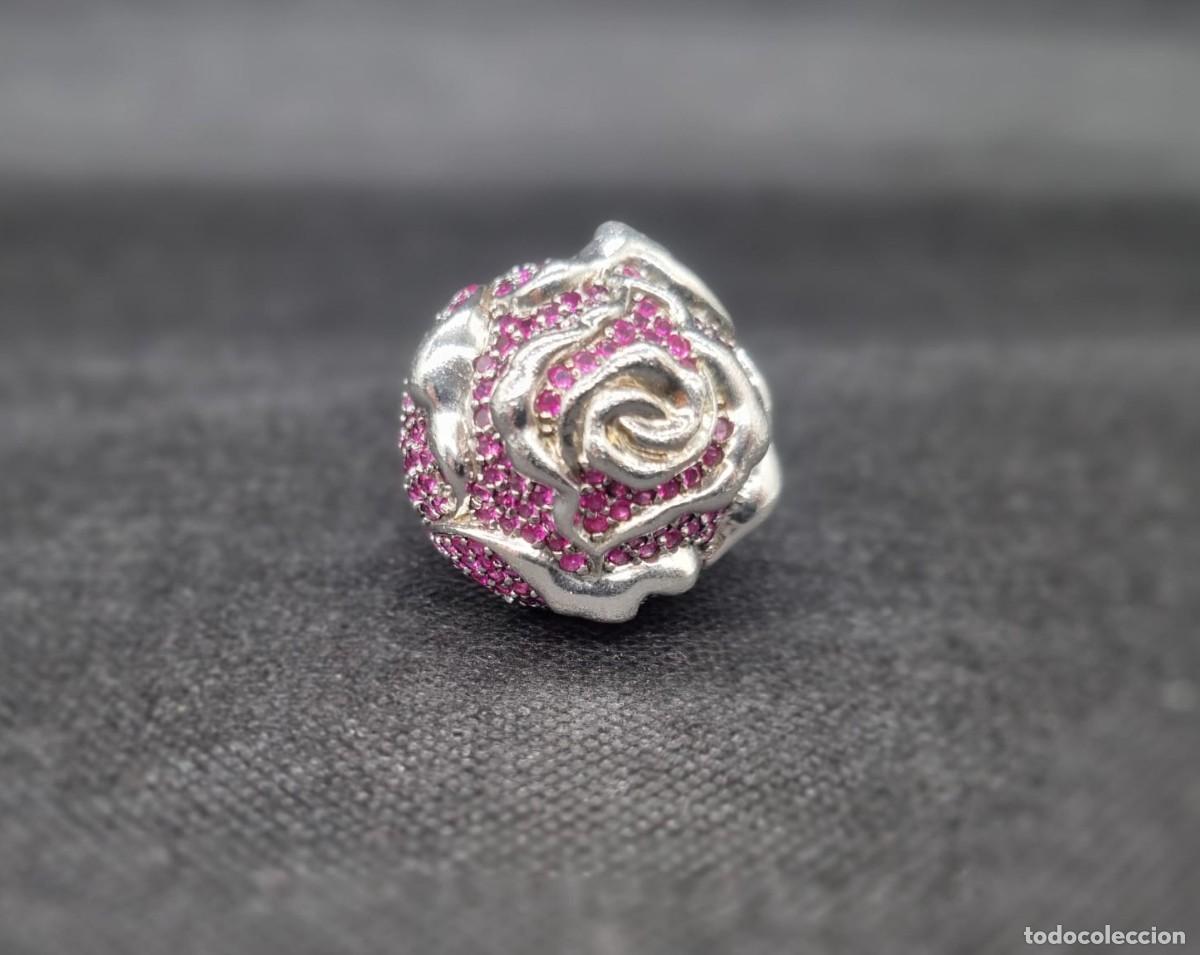Joyeria: Anillo flor de plata de ley - Foto 8