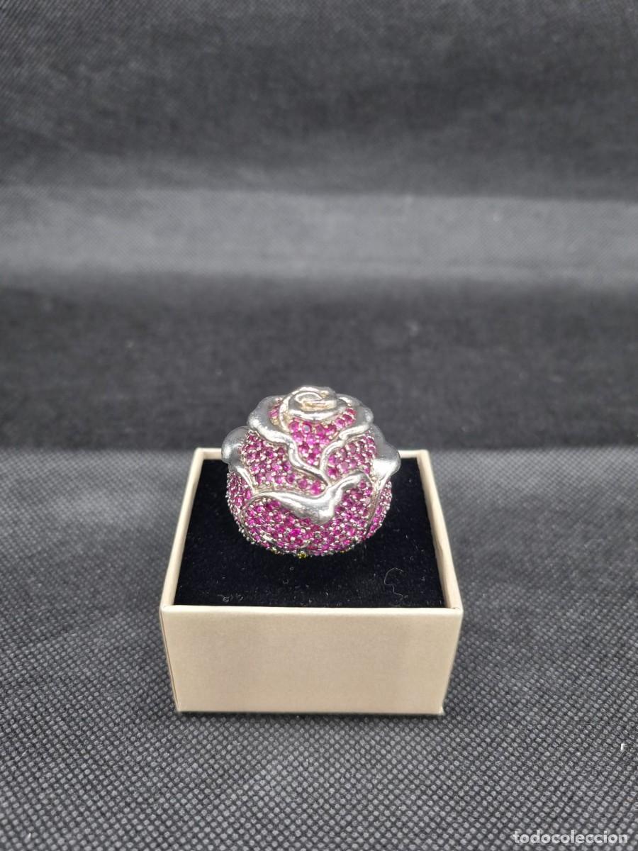 Joyeria: Anillo flor de plata de ley - Foto 9