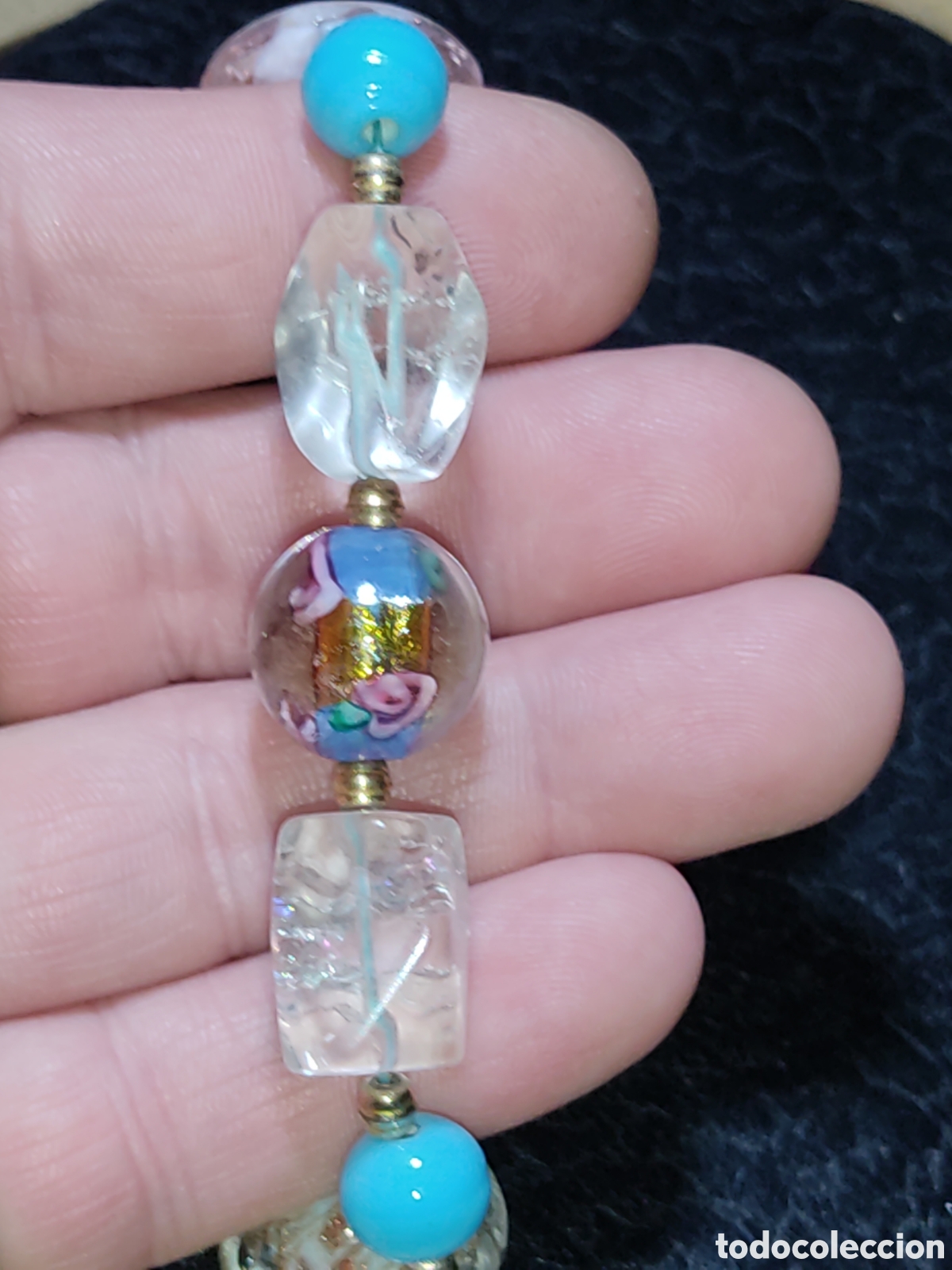 Joyeria: Pulsera de cristal de Roca y cristal de Murano. - Foto 4