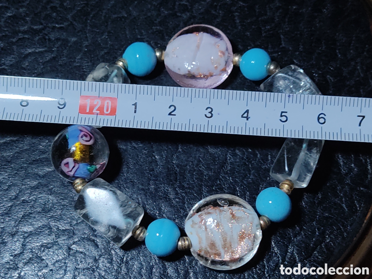 Joyeria: Pulsera de cristal de Roca y cristal de Murano. - Foto 6