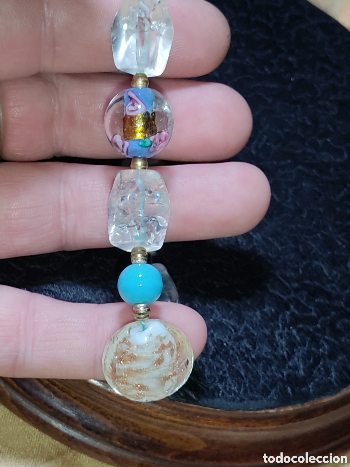 Joyeria: Pulsera de cristal de Roca y cristal de Murano. - Foto 7