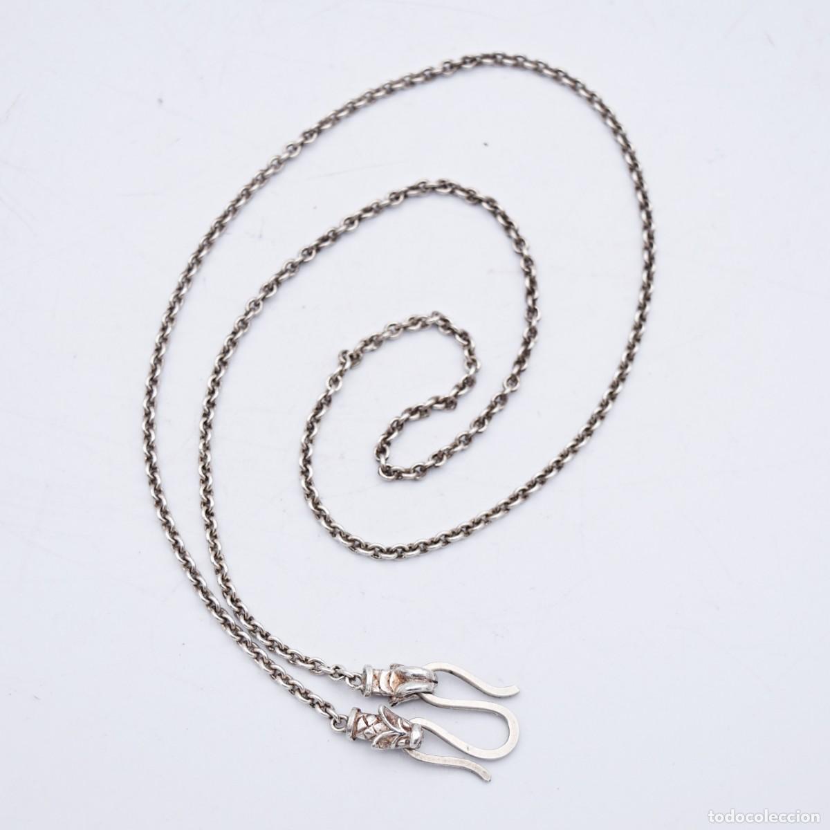Joyeria: Cadena de plata con terminaciones en forma de Naga (serpiente/drag&oacute;n) - Foto 6