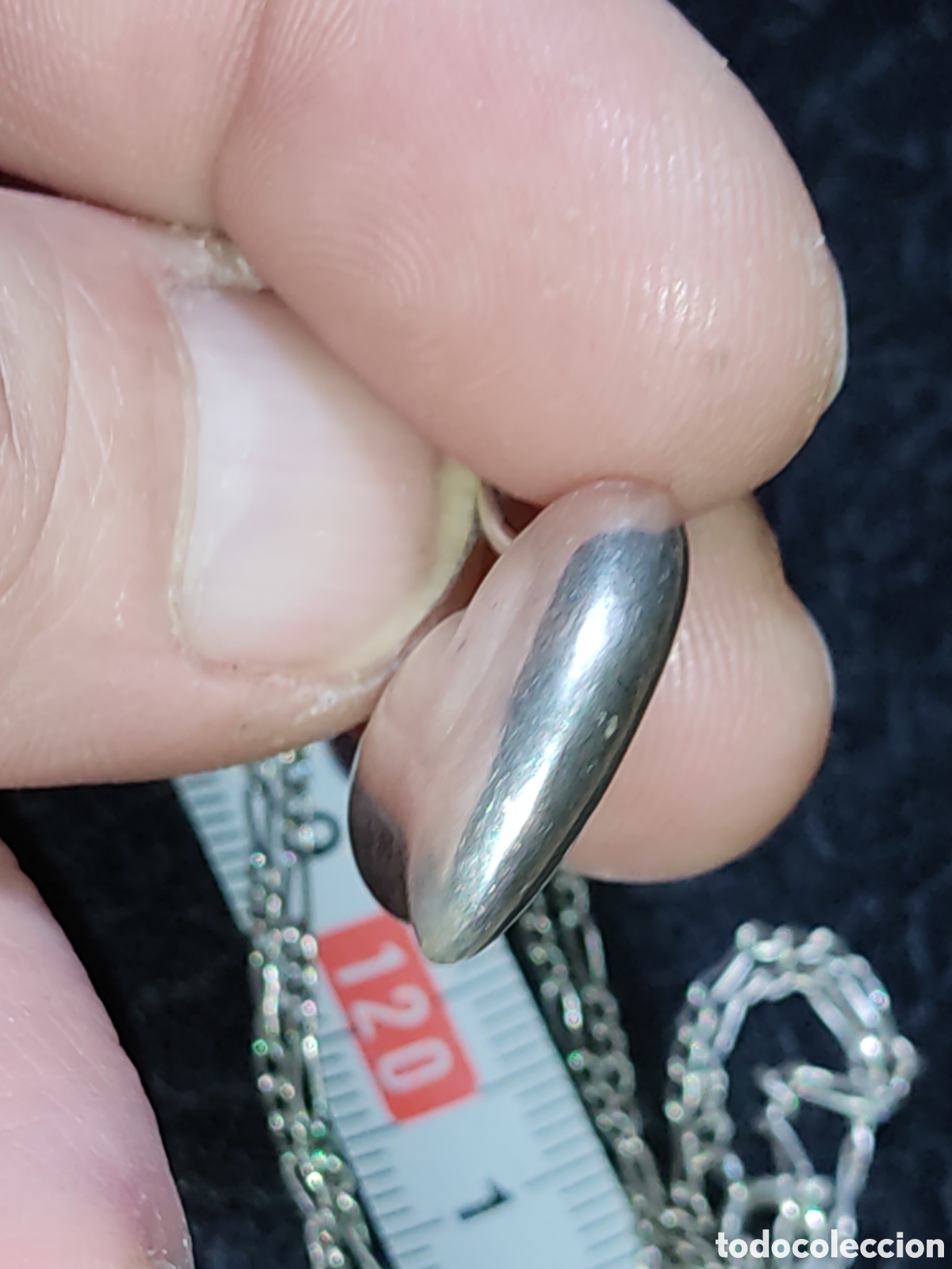 Joyeria: Colgante coraz&oacute;n y cadena de plata 925.Vintage. - Foto 4
