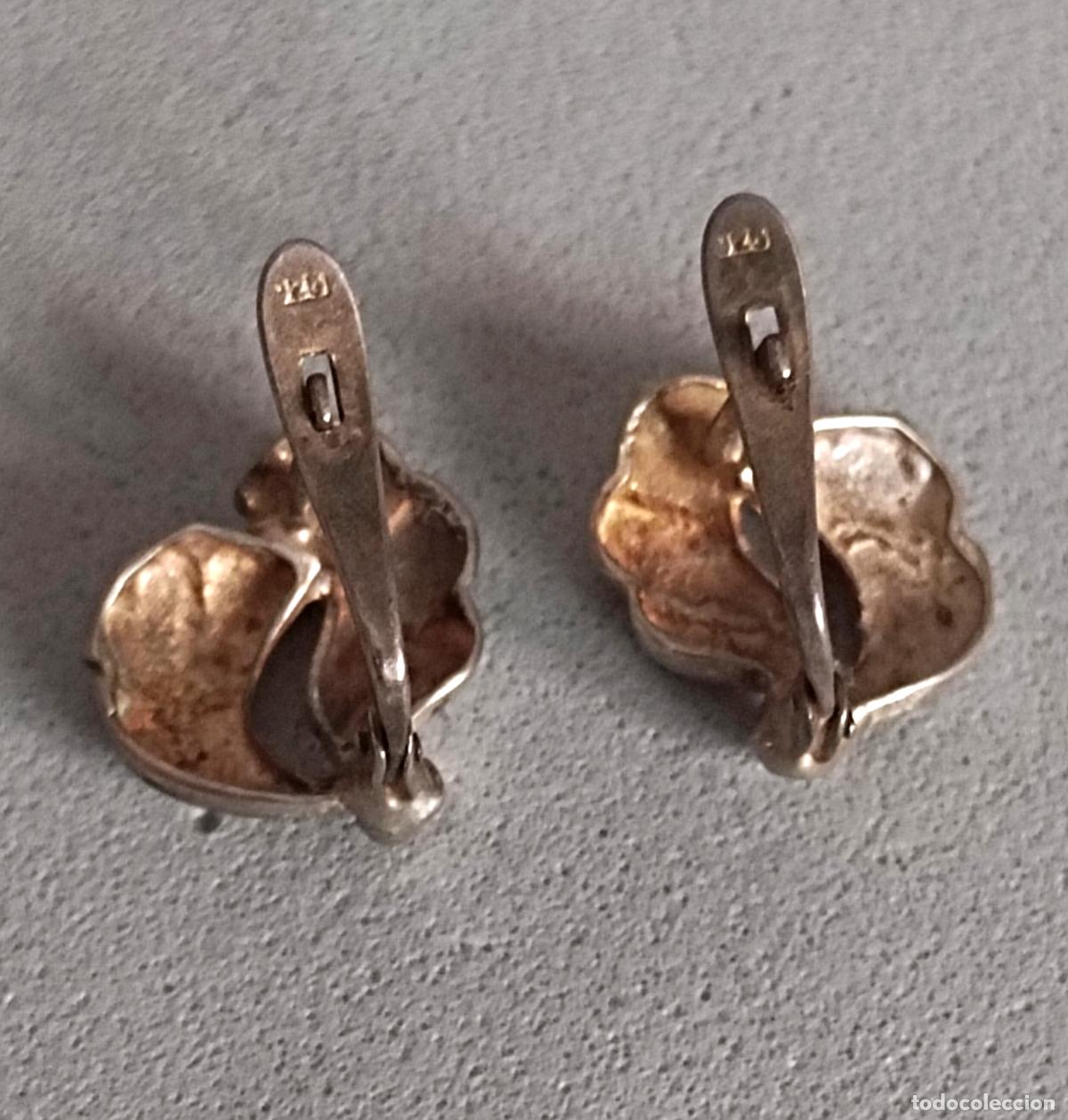 Joyeria: Pendientes plata de ley, cierre de pala catal&aacute;n. - Foto 3