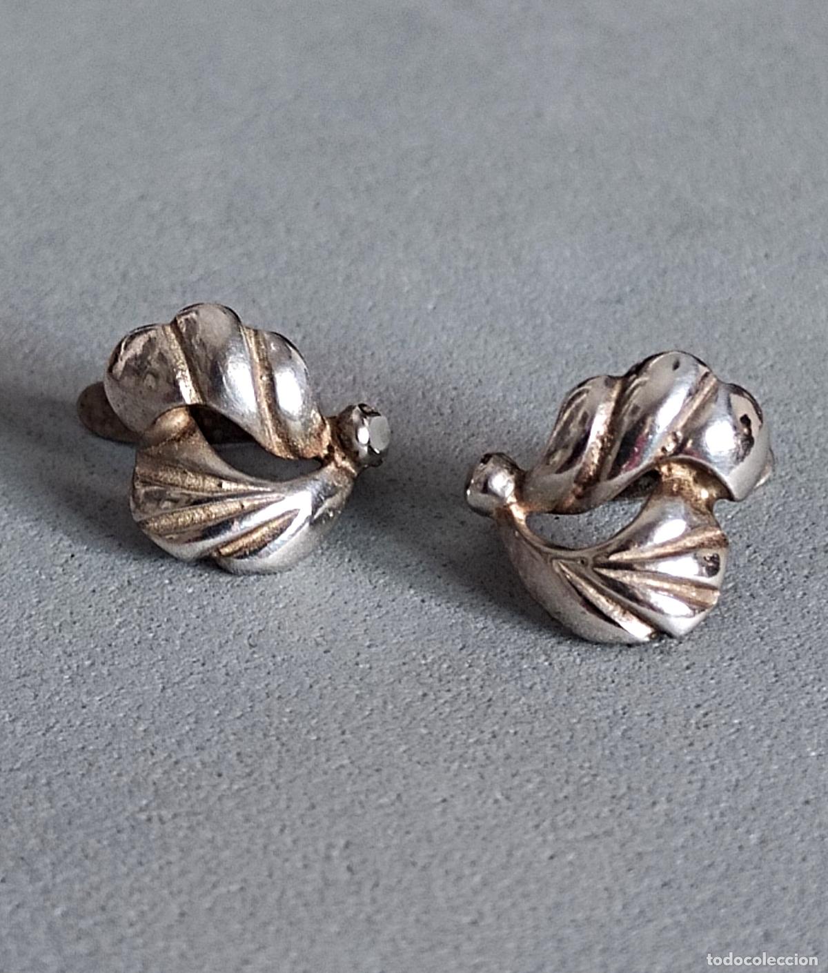 Joyeria: Pendientes plata de ley, cierre de pala catal&aacute;n. - Foto 4
