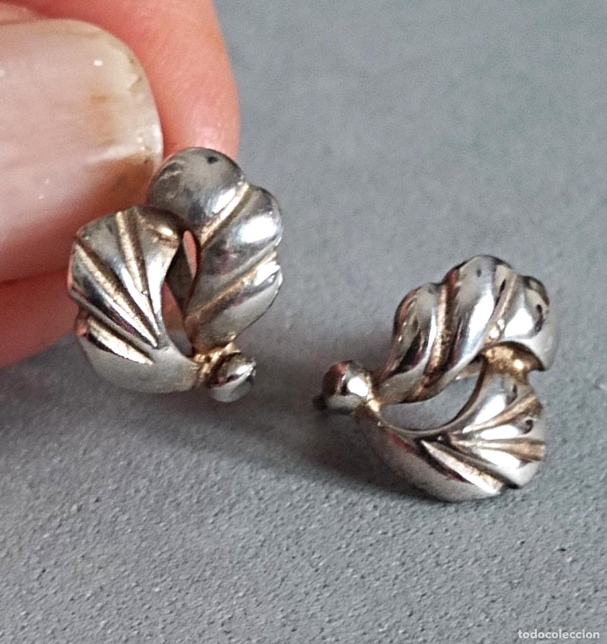 Joyeria: Pendientes plata de ley, cierre de pala catal&aacute;n. - Foto 1