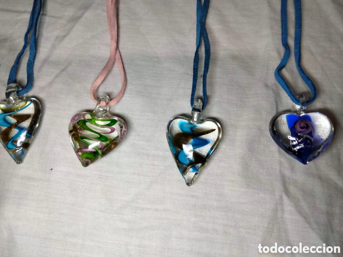 Joyeria: Lote de 10 colgantes cristal Murano - Foto 4
