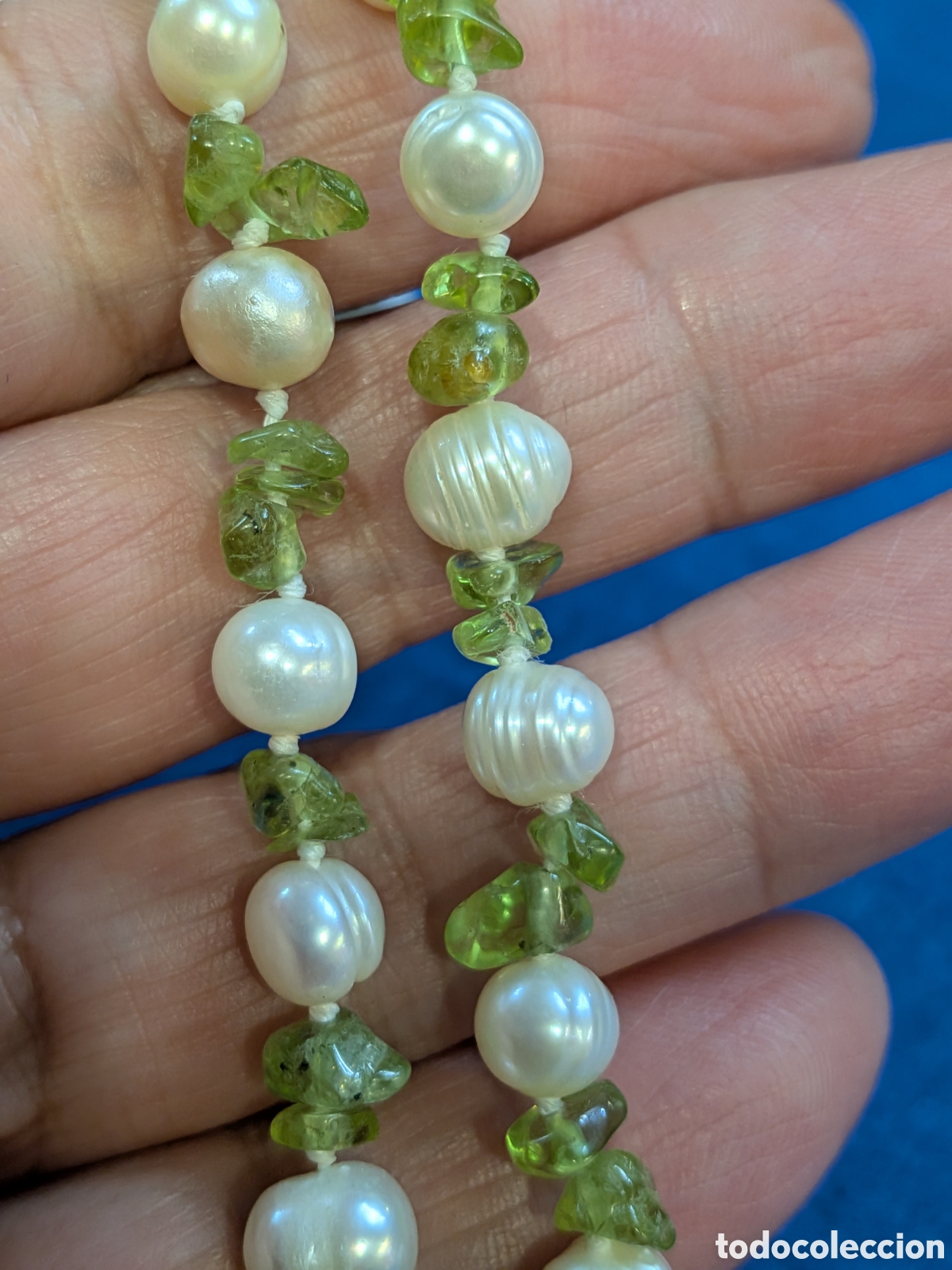 Joyeria: Collar perlas barrocas y piedras de peridoto. REF-8772. ca6 - Foto 4