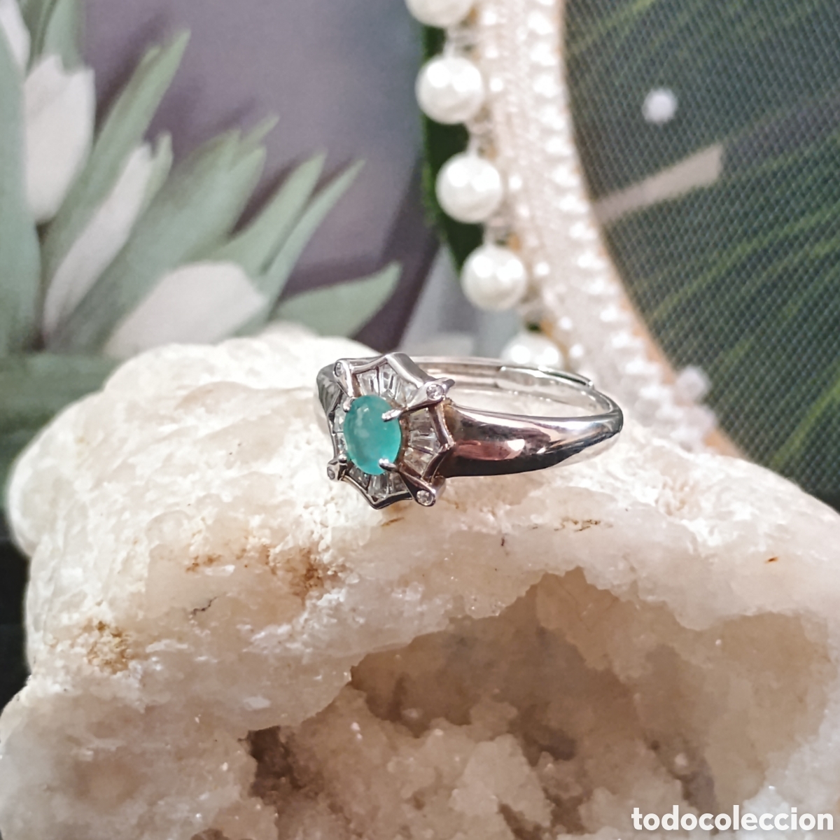 Joyeria: Anillo Esmeralda Natural Plata - Foto 3