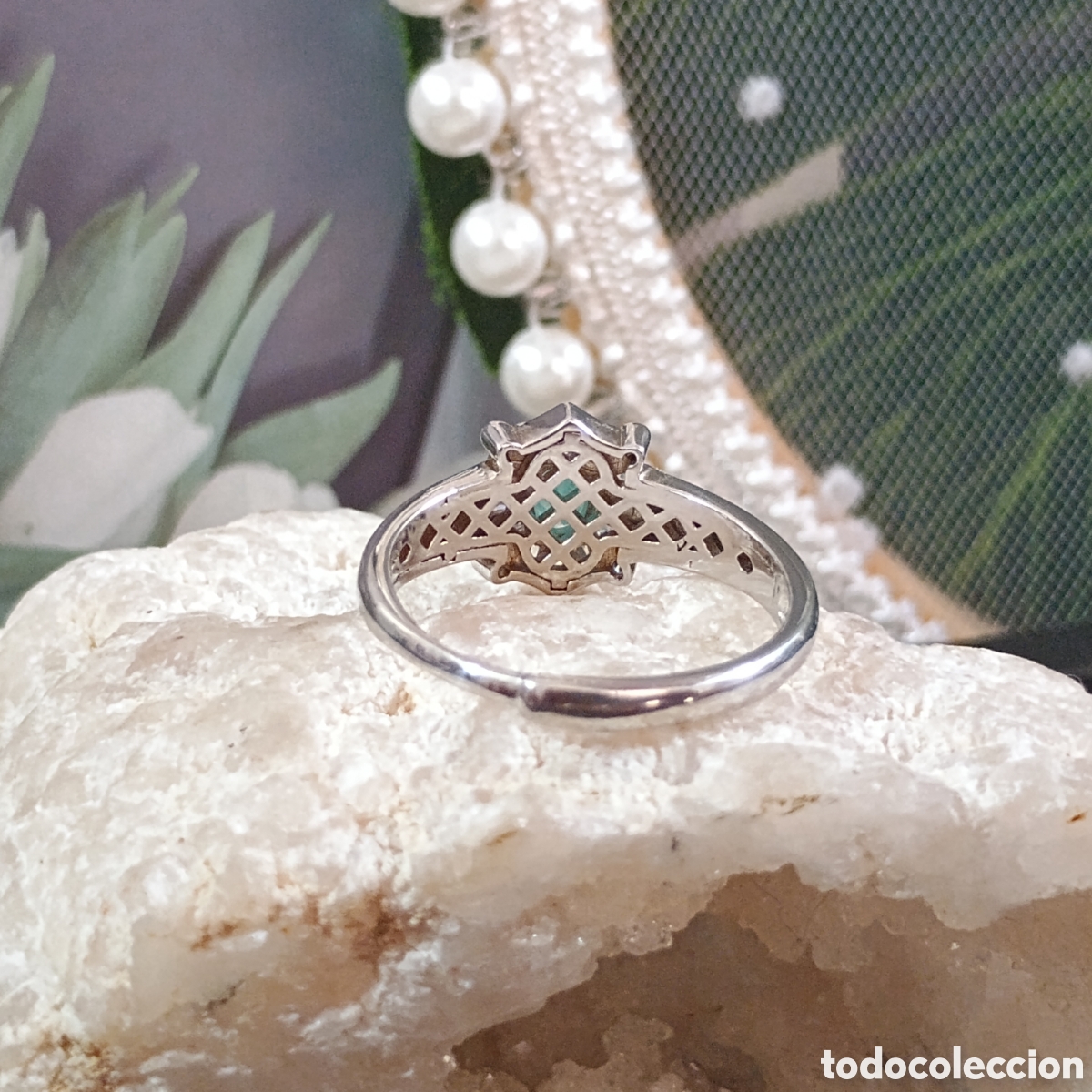 Joyeria: Anillo Esmeralda Natural Plata - Foto 4