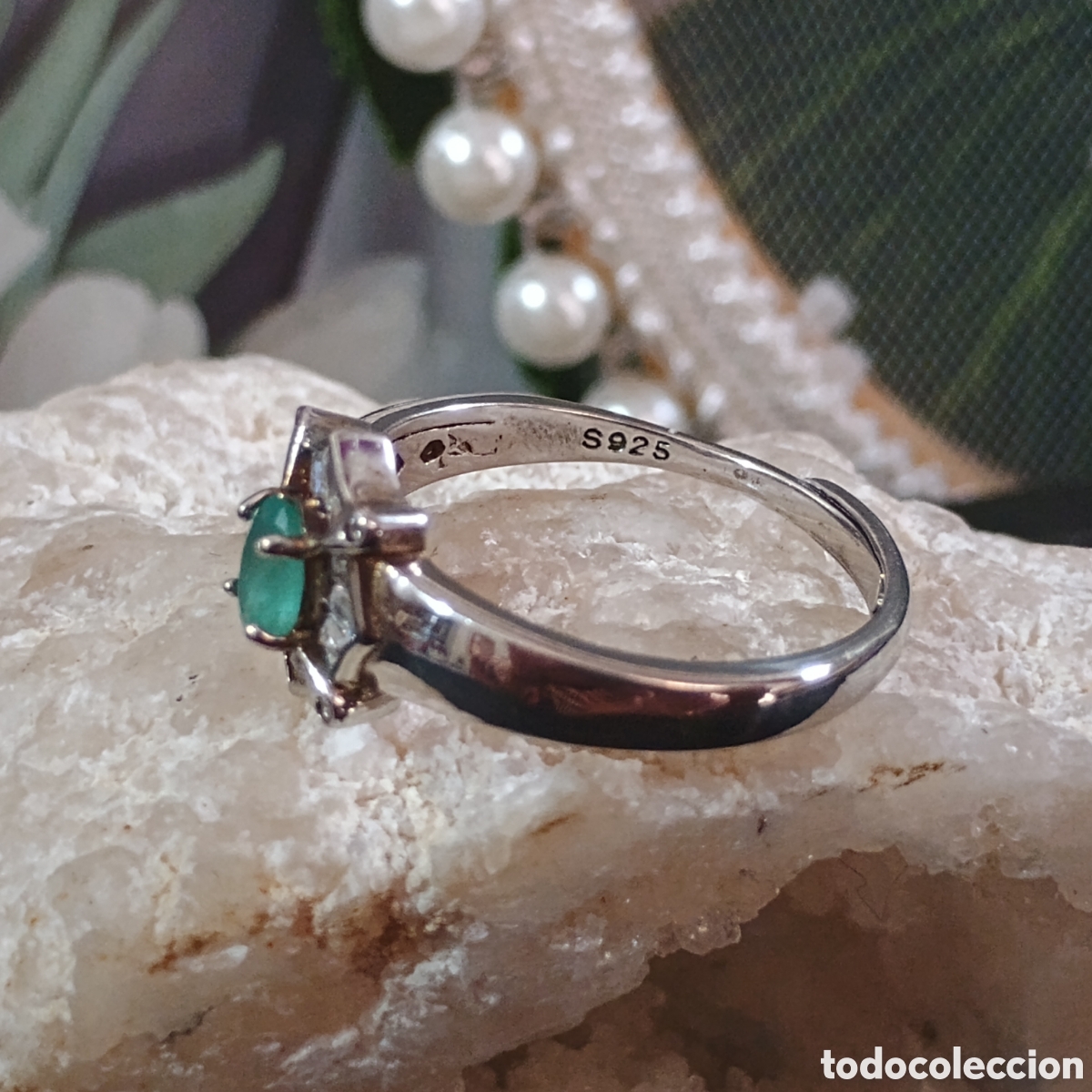 Joyeria: Anillo Esmeralda Natural Plata - Foto 5