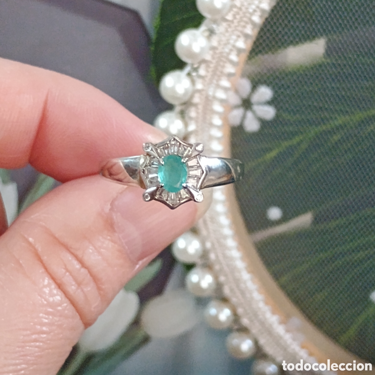 Joyeria: Anillo Esmeralda Natural Plata - Foto 8