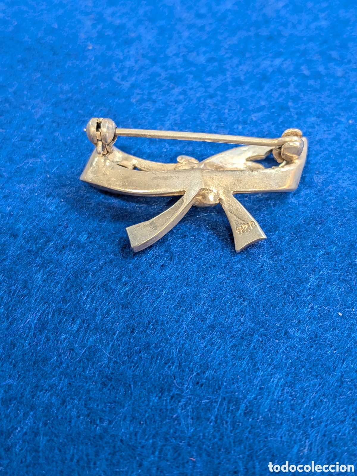 Joyeria: peque&ntilde;o broche en plata y marquesitas. REF-8092. ca6 - Foto 2