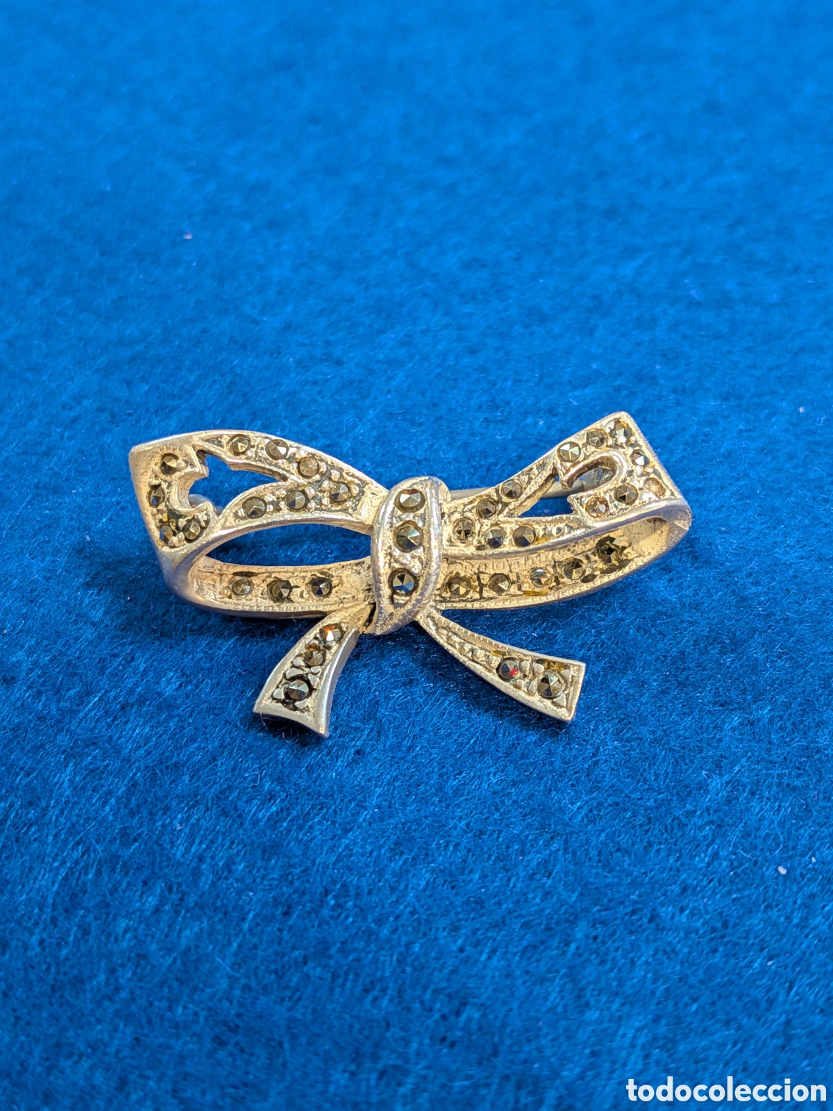 Joyeria: peque&ntilde;o broche en plata y marquesitas. REF-8092. ca6 - Foto 1