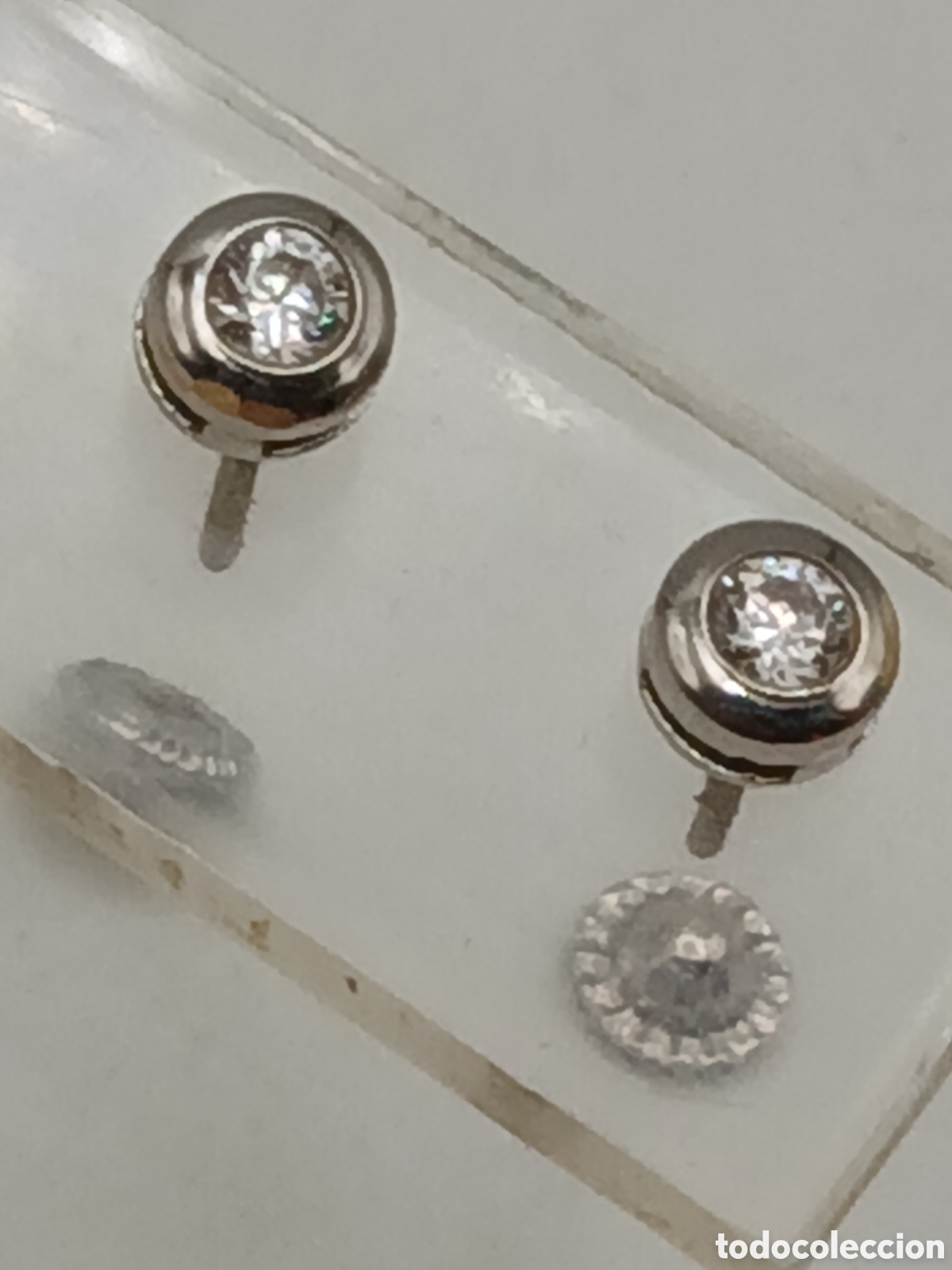 Joyeria: Pendientes oro blanco 18quilates y cuarzo blanco - Foto 1