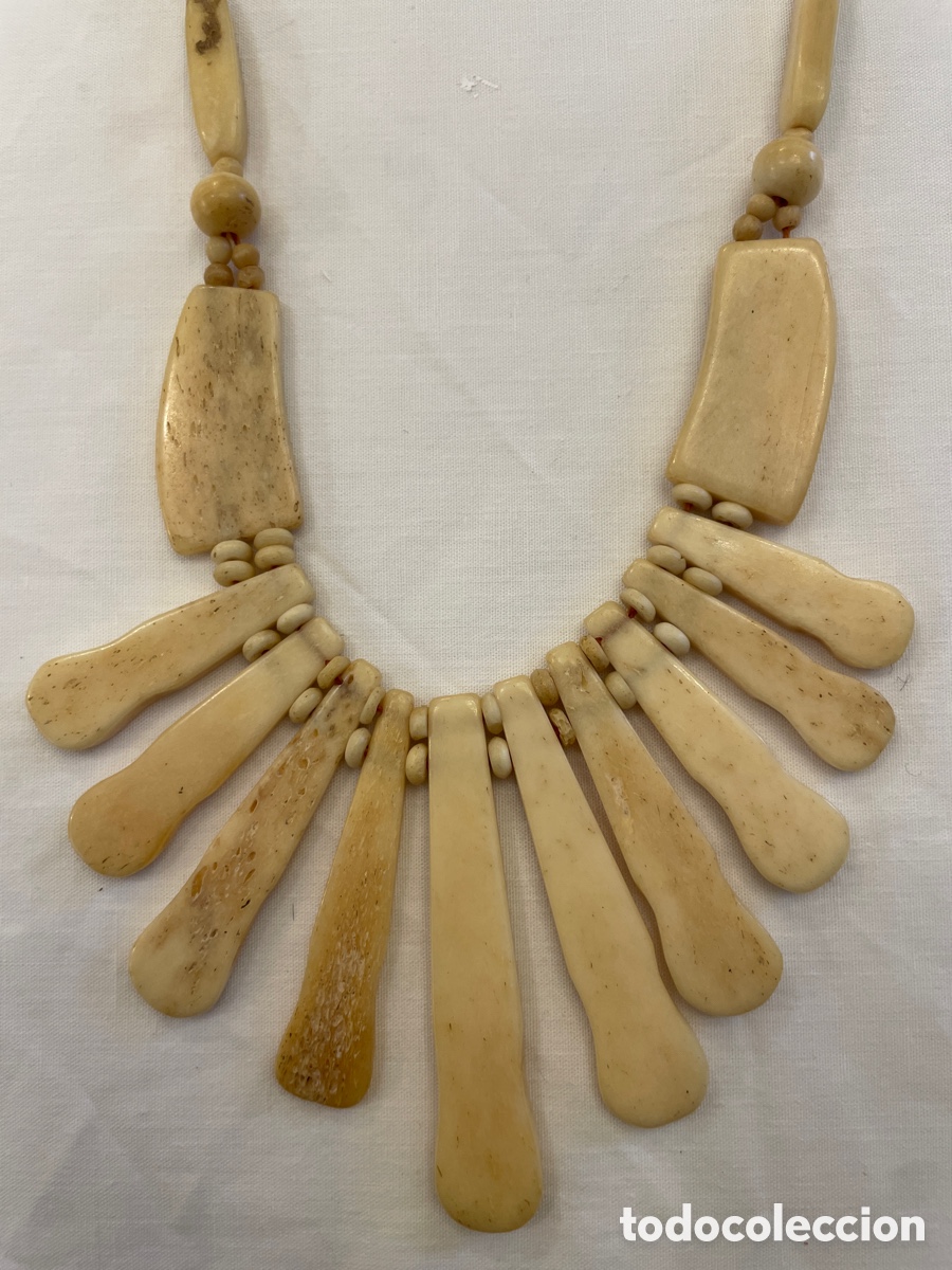 Joyeria: Collar hueso siglo XX - Foto 2