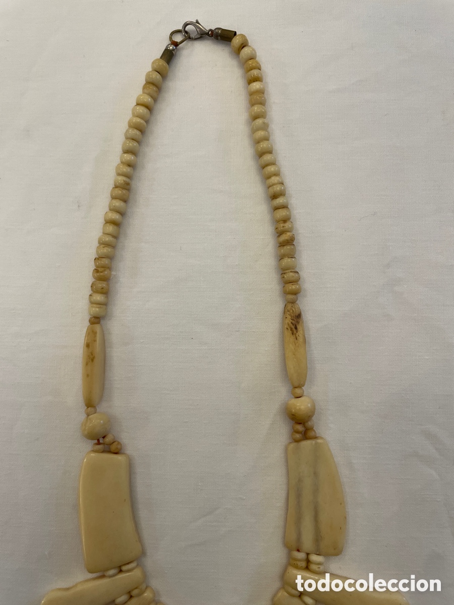 Joyeria: Collar hueso siglo XX - Foto 3
