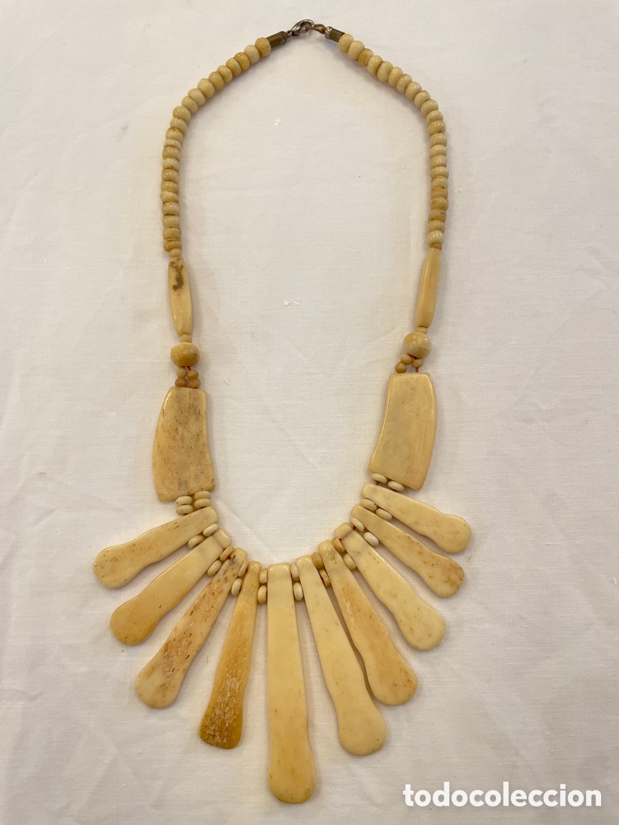 Joyeria: Collar hueso siglo XX - Foto 1