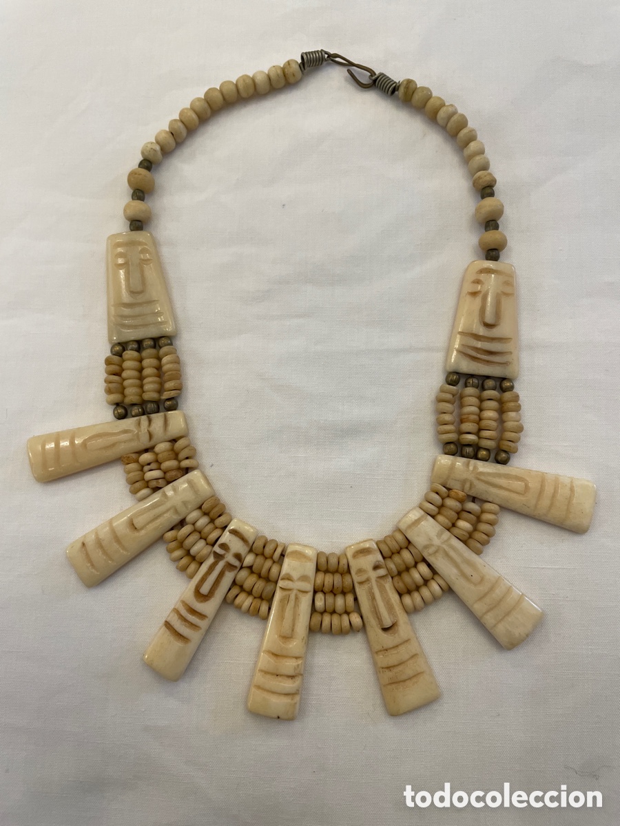 Joyeria: Collar hueso siglo XX - Foto 1