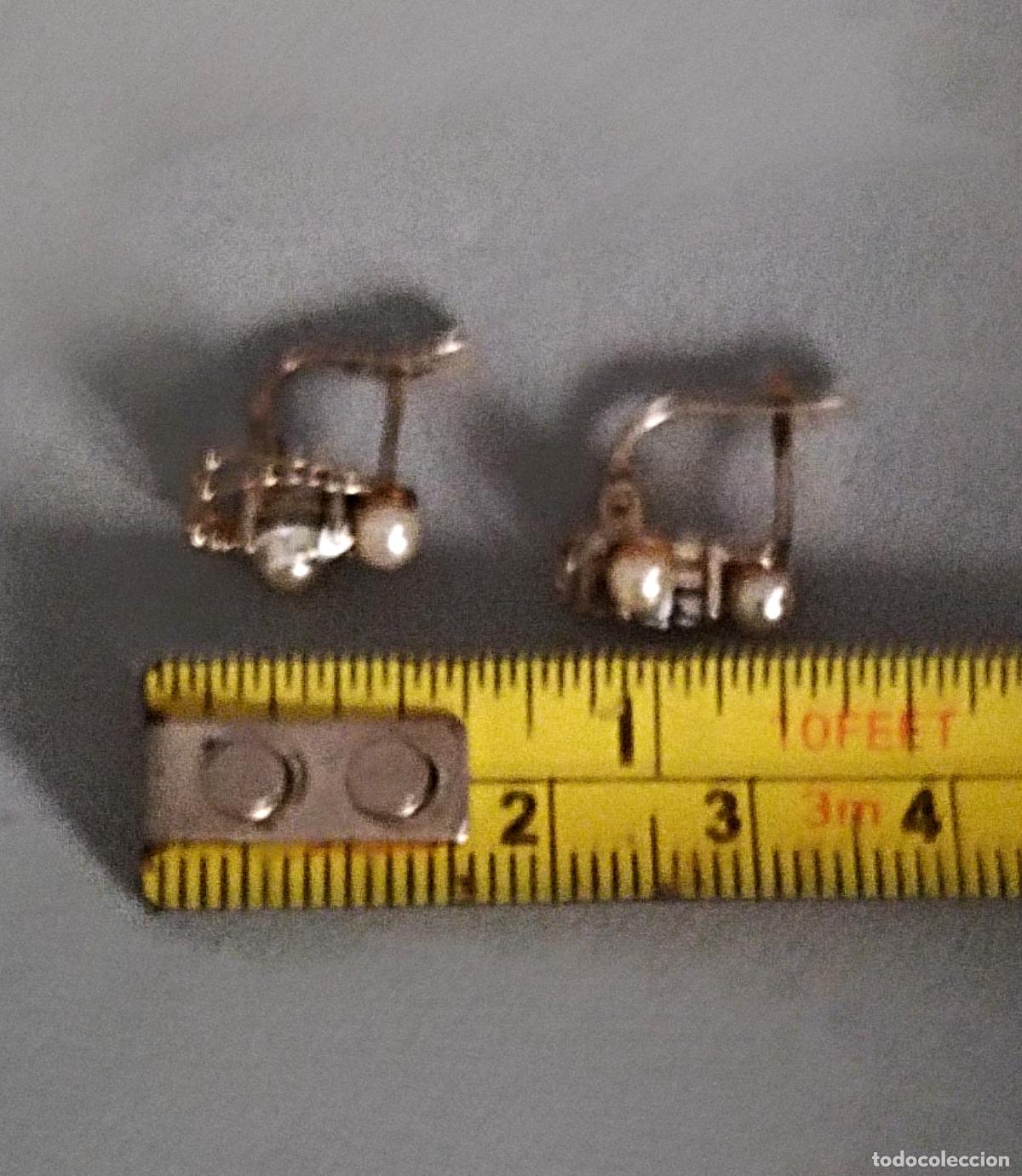Joyeria: Pendientes plata con circonitas, cierre de pala catal&aacute;n - Foto 2