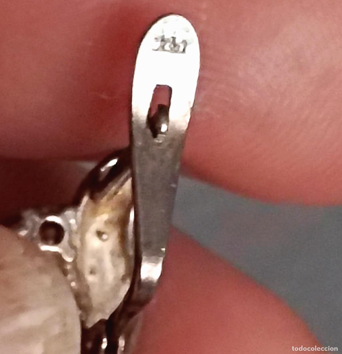 Joyeria: Pendientes plata con circonitas, cierre de pala catal&aacute;n - Foto 2