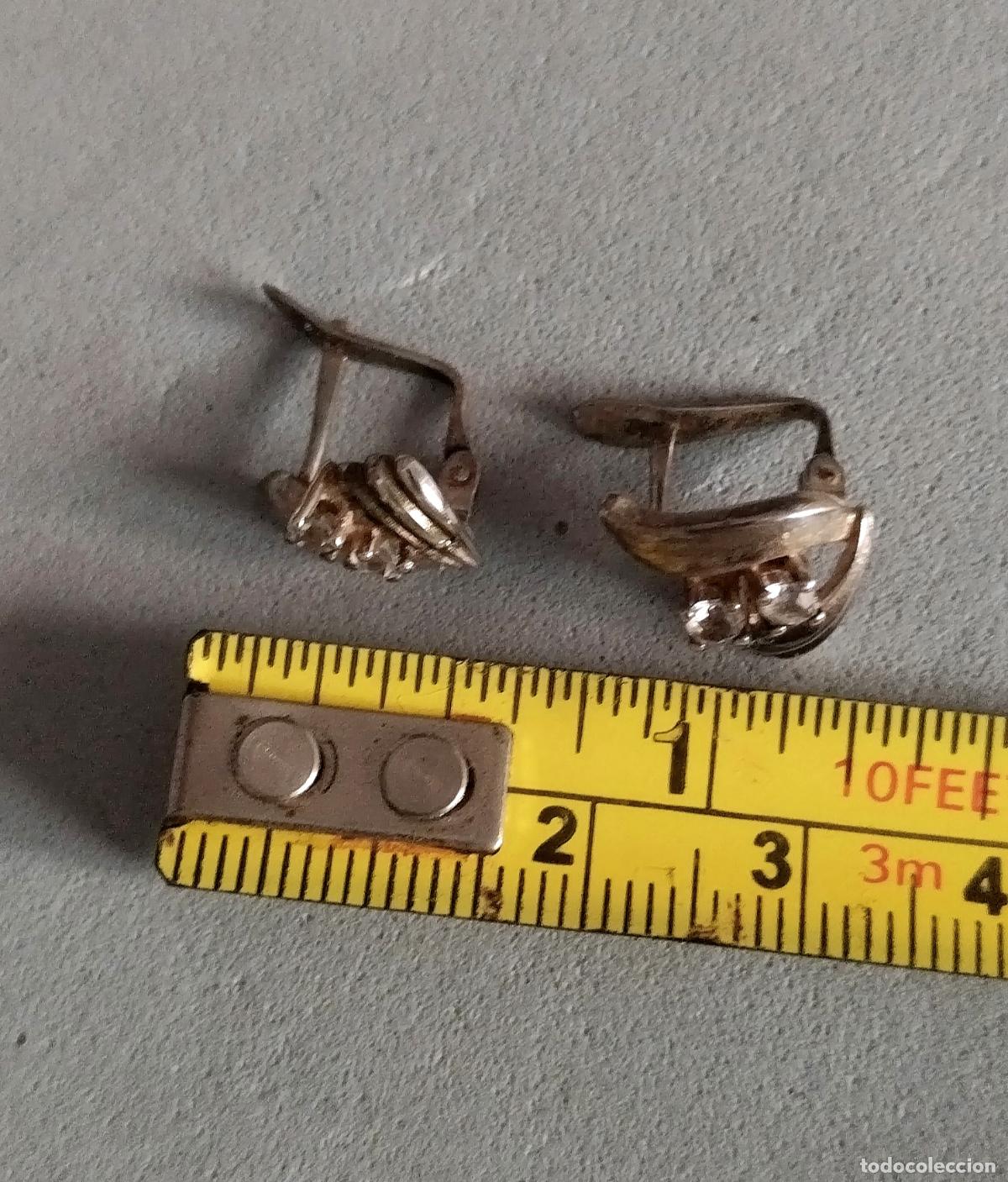 Joyeria: Pendientes plata con circonitas, cierre de pala catal&aacute;n - Foto 4