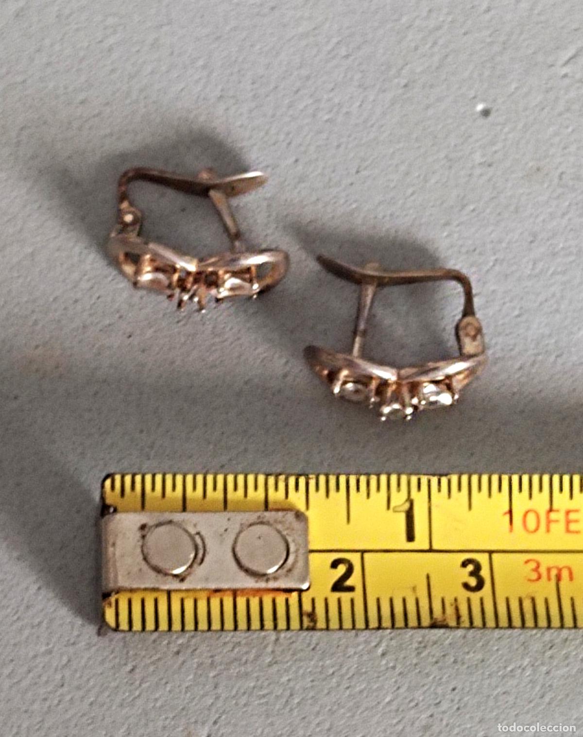 Joyeria: Pendientes de plata de ley, con circonitas, cierre de pala catal&aacute;n. - Foto 2