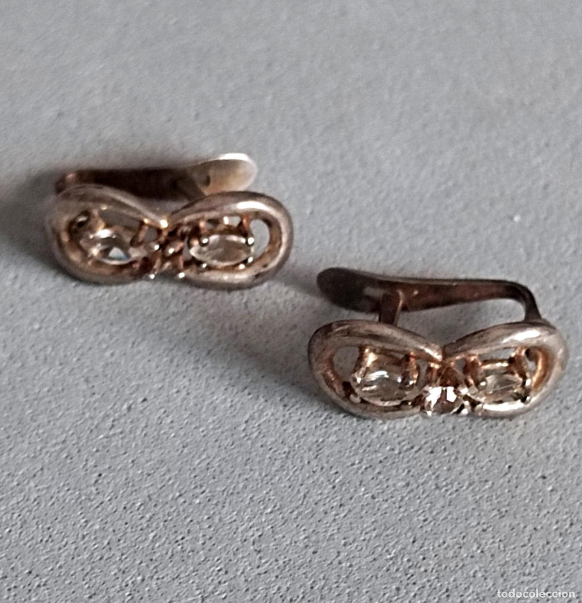 Joyeria: Pendientes de plata de ley, con circonitas, cierre de pala catal&aacute;n. - Foto 3