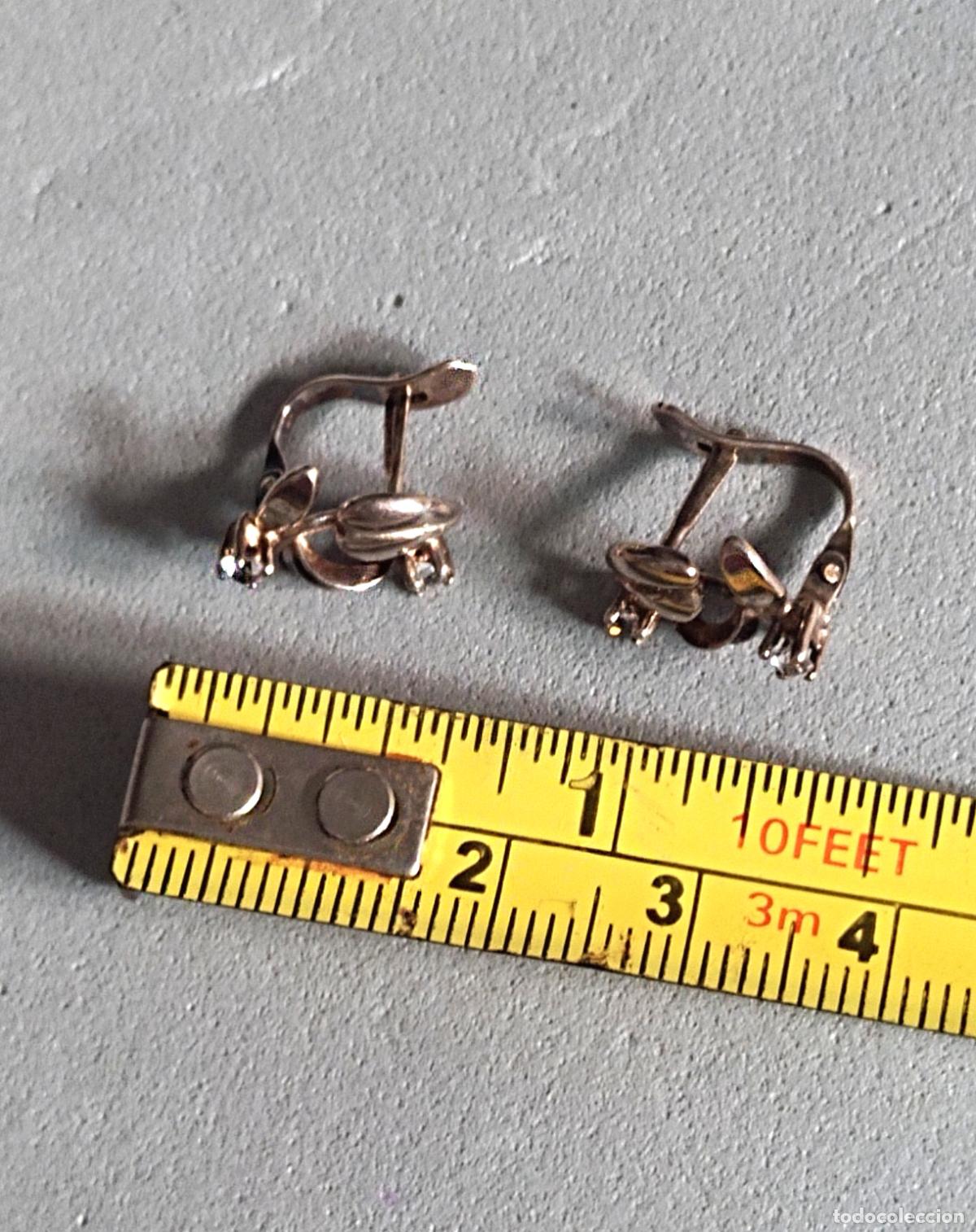 Joyeria: Pendientes de plata de ley, con circonitas, cierre de pala catal&aacute;n. - Foto 3