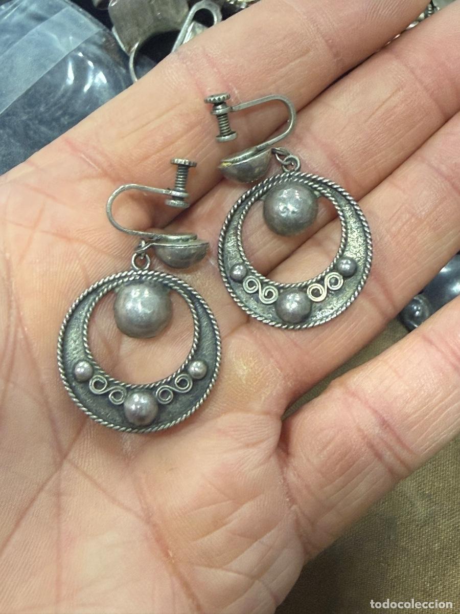 Joyeria: Bonito pendientes antiguos, plata - Foto 1