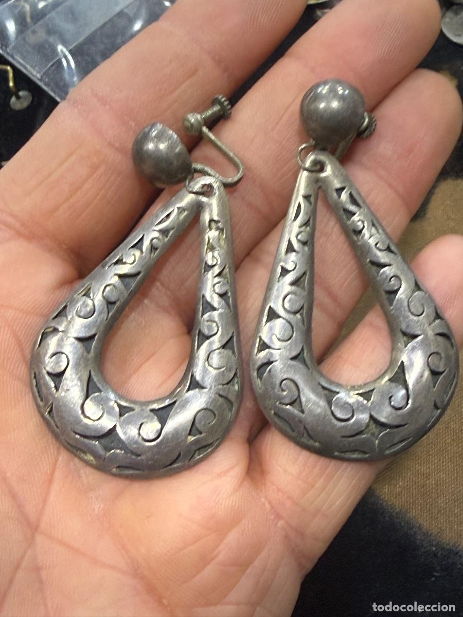 Joyeria: Bonito pendientes antiguos, plata - Foto 1